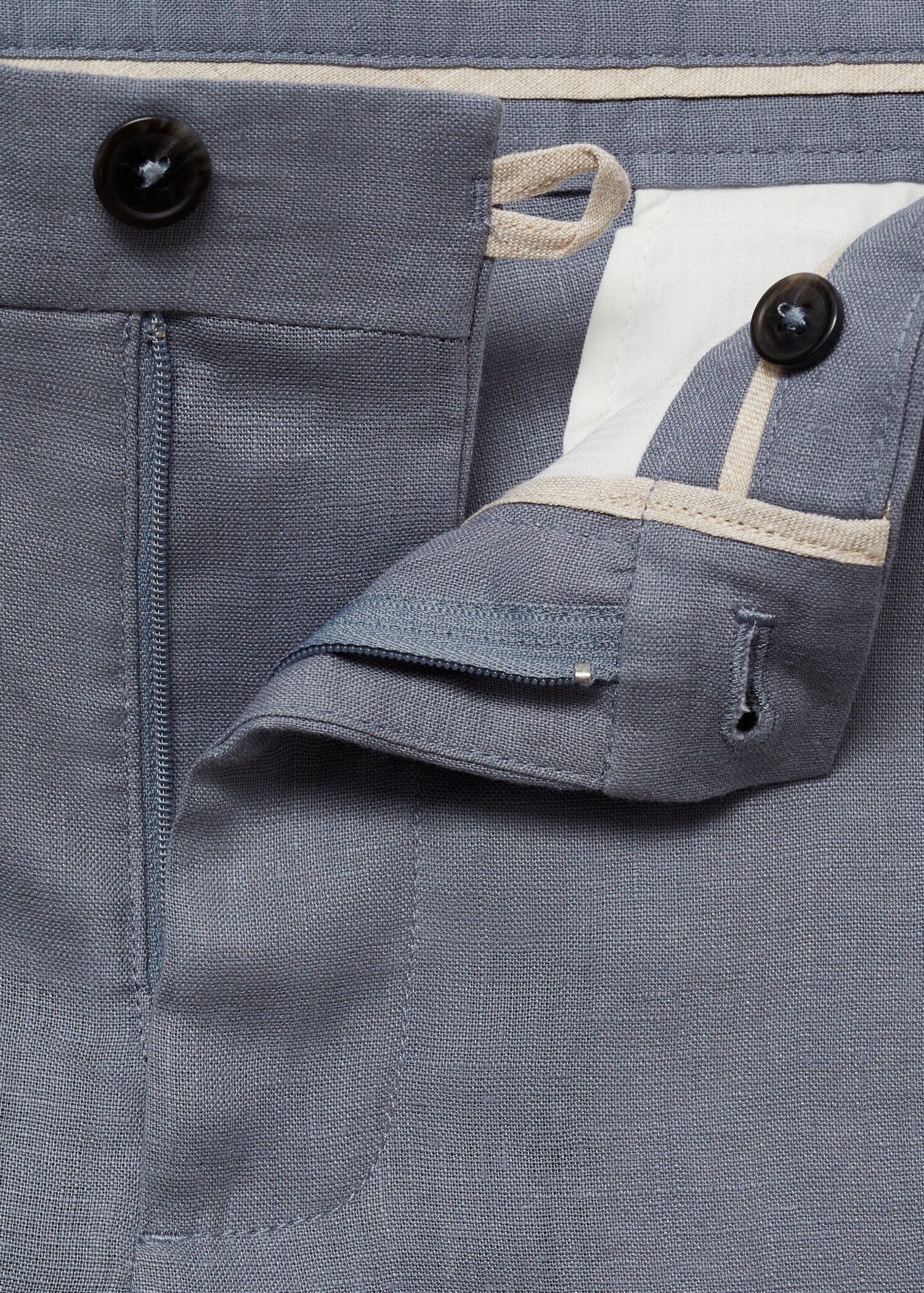 Παντελόνι 100% λινό slim fit - Λεπτομέρεια του προϊόντος 8