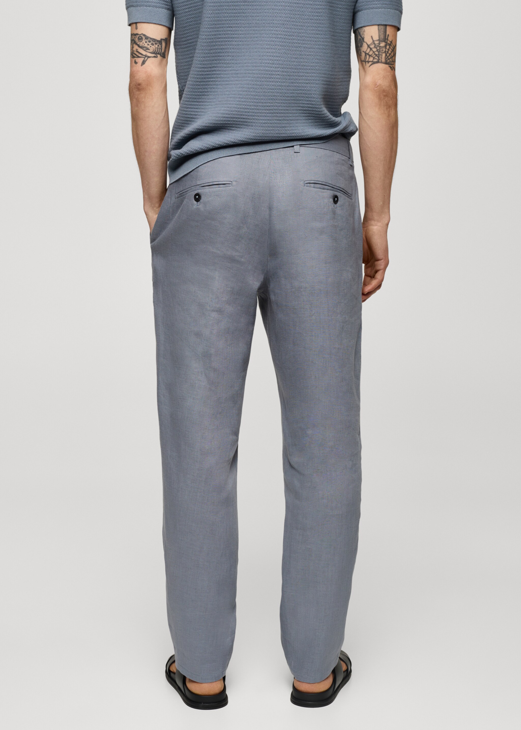 Pantalón 100% lino slim fit - Reverso del artículo
