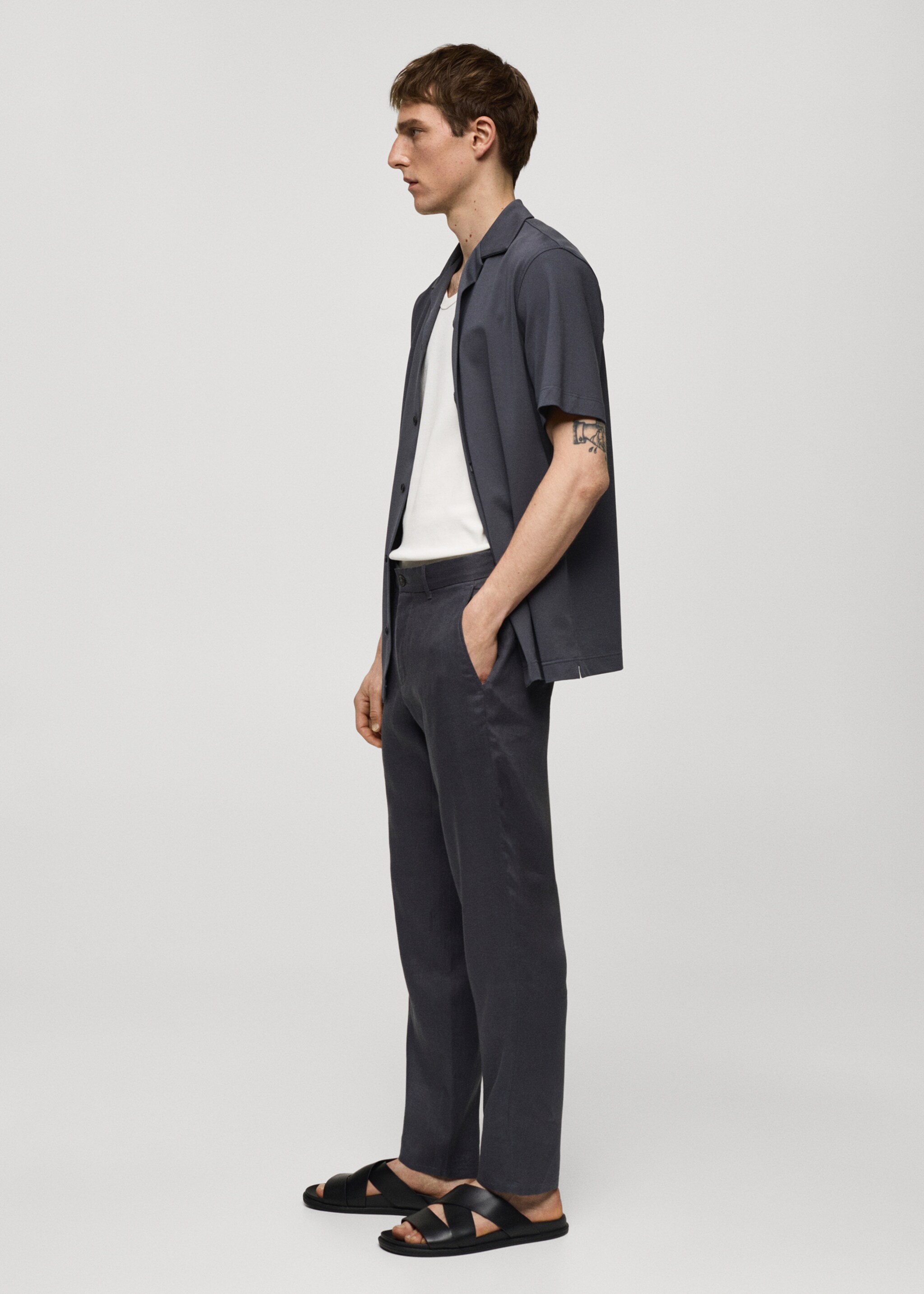 Pantalón 100% lino slim fit - Detalle del artículo 2