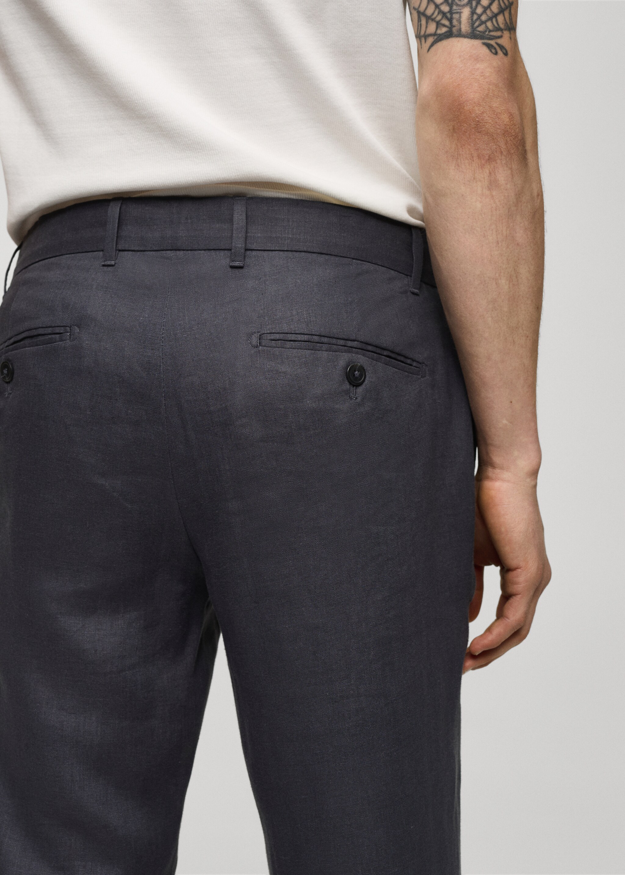 Pantalón 100% lino slim fit - Detalle del artículo 6