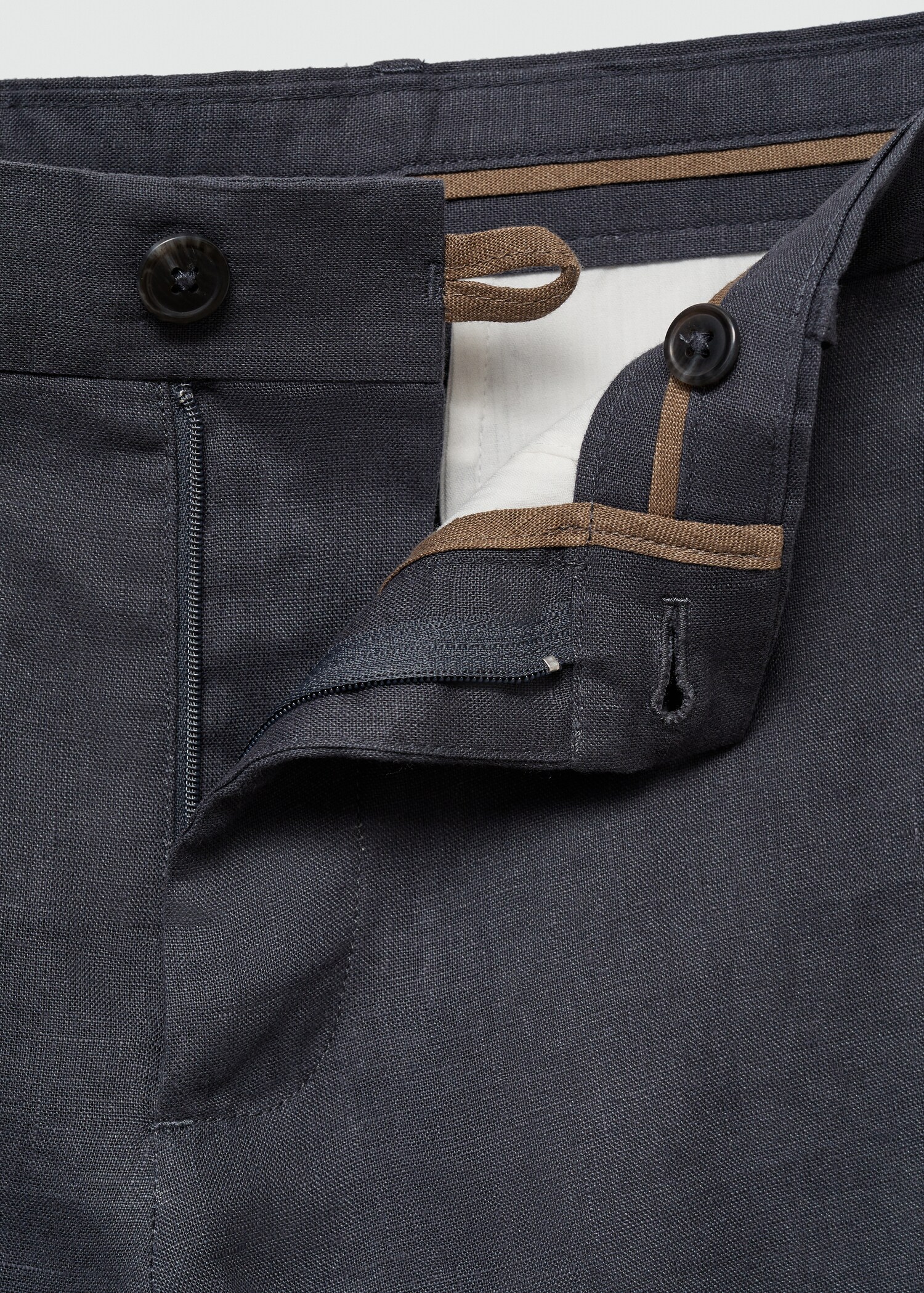 Παντελόνι 100% λινό slim fit - Λεπτομέρεια του προϊόντος 8