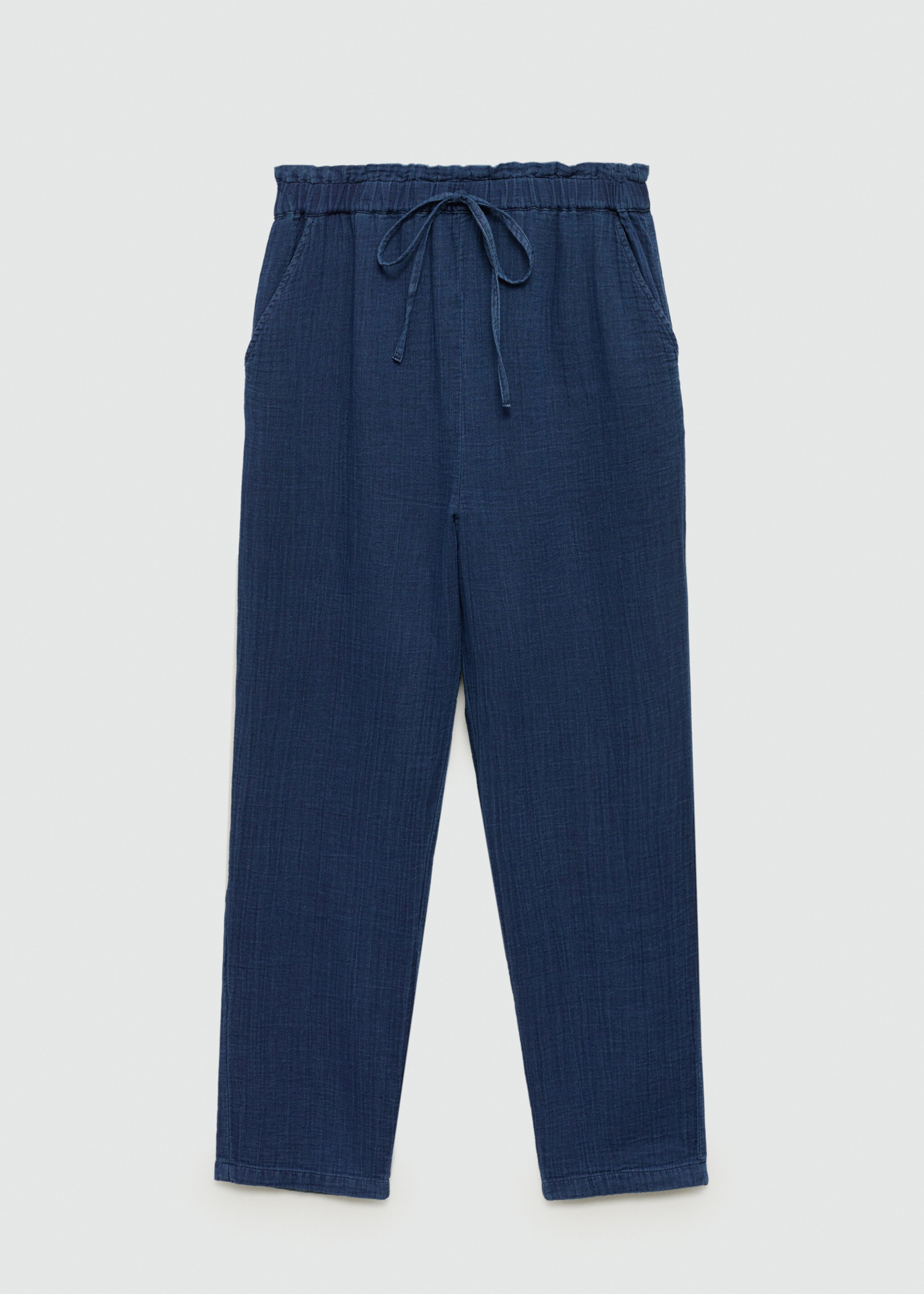Elastic waist cotton trousers - Article without model