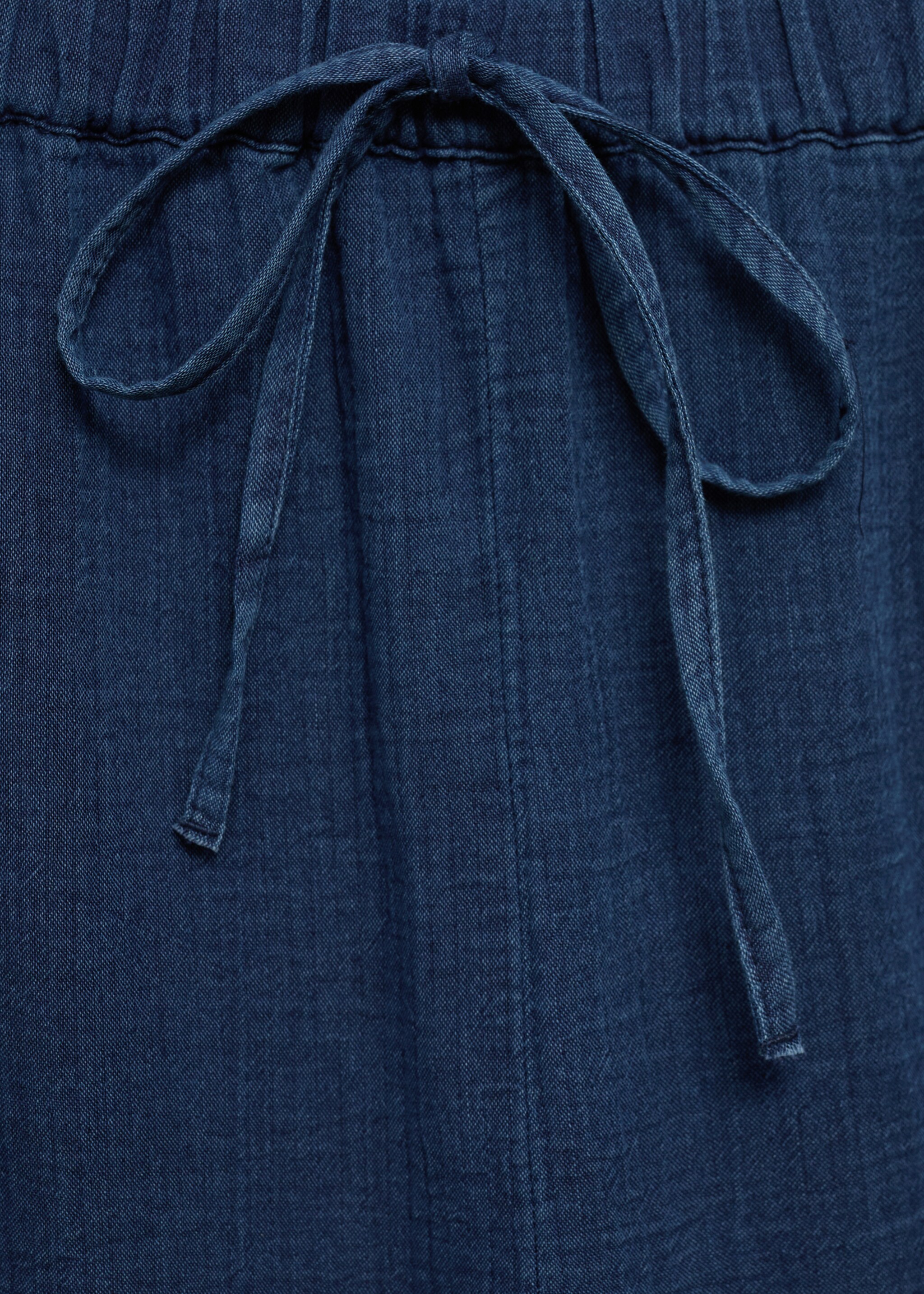 Elastic waist cotton trousers - Details of the article 0
