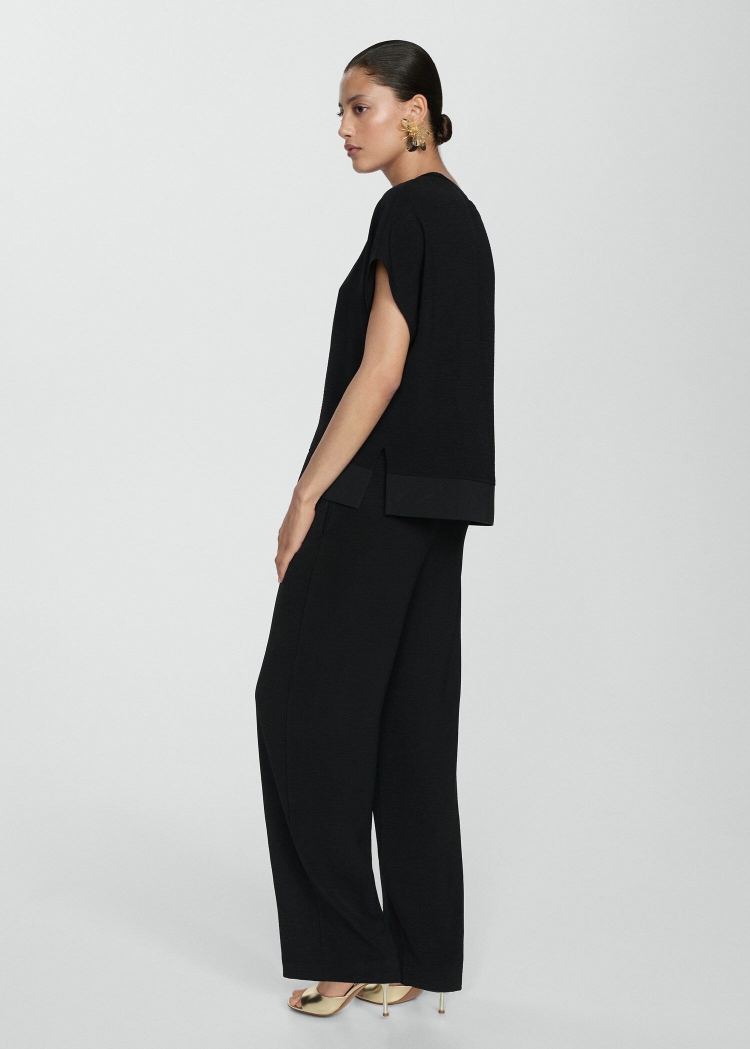 Pantalon fluide wideleg - Verso de l’article