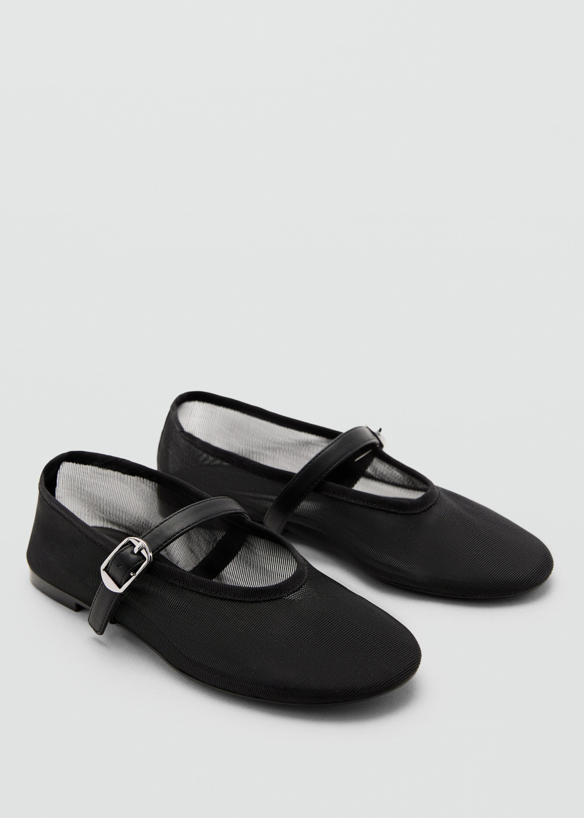 Ballerines maille filet bride boucle - Plan moyen