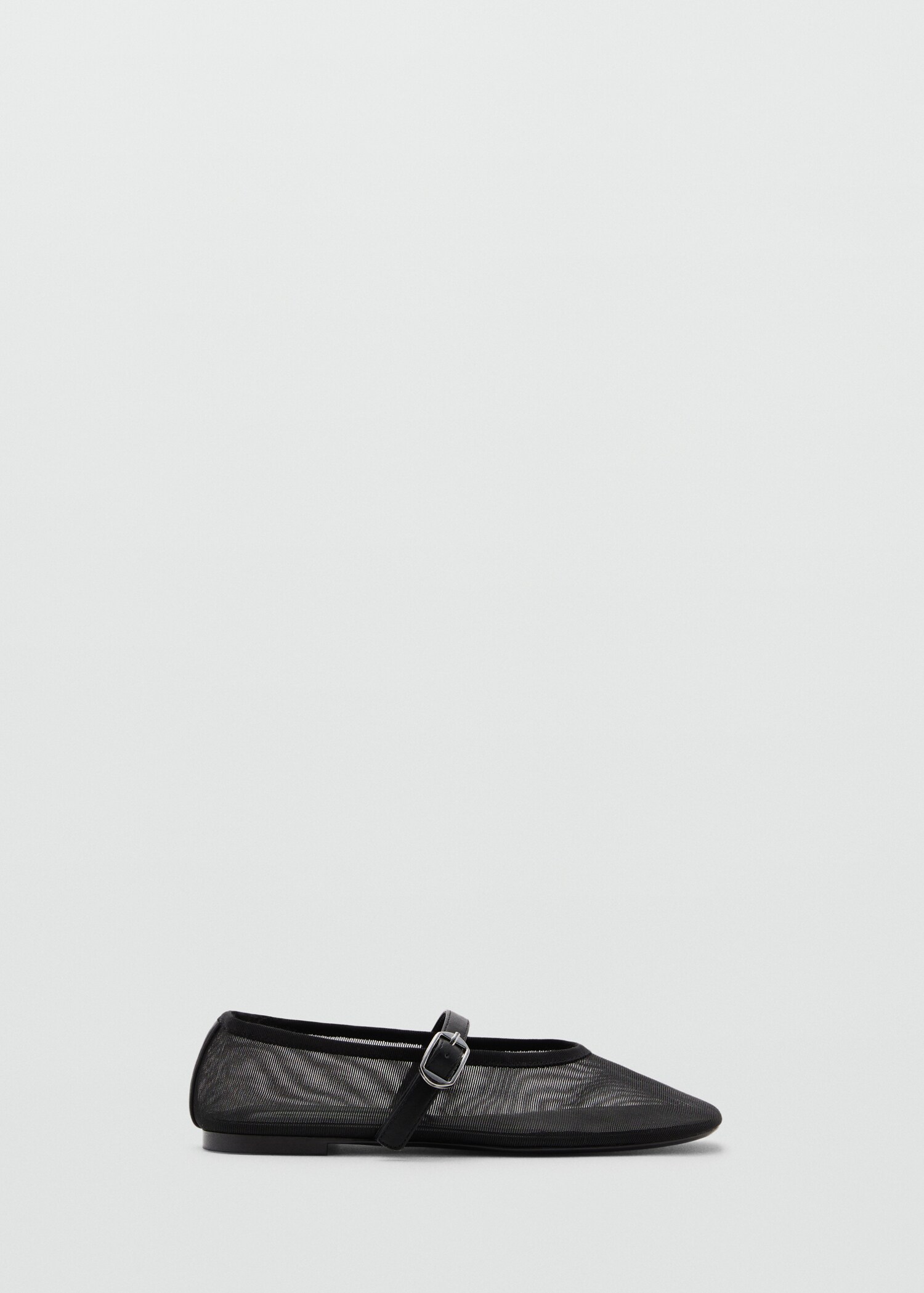 Mesh ballet flats with strap and buckle - Article without model