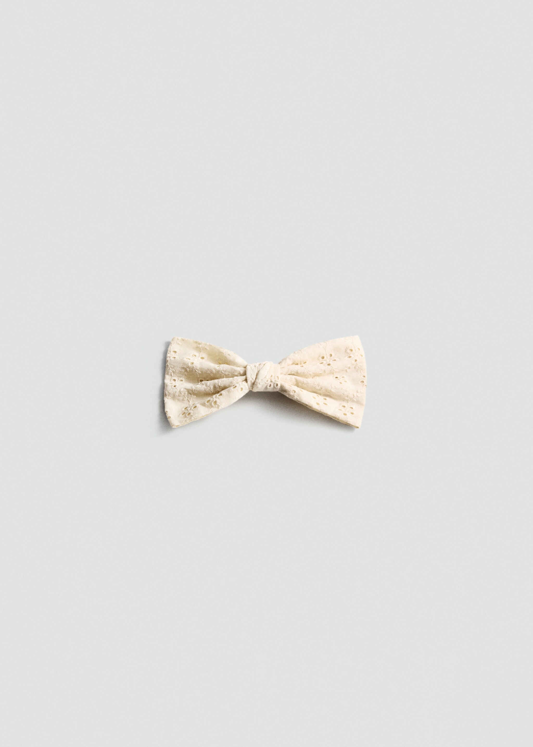 Embroidered barrette with bow - Article without model