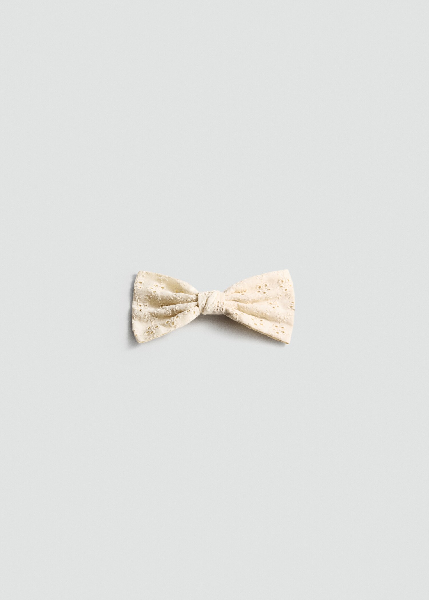 Embroidered barrette with bow - Article without model