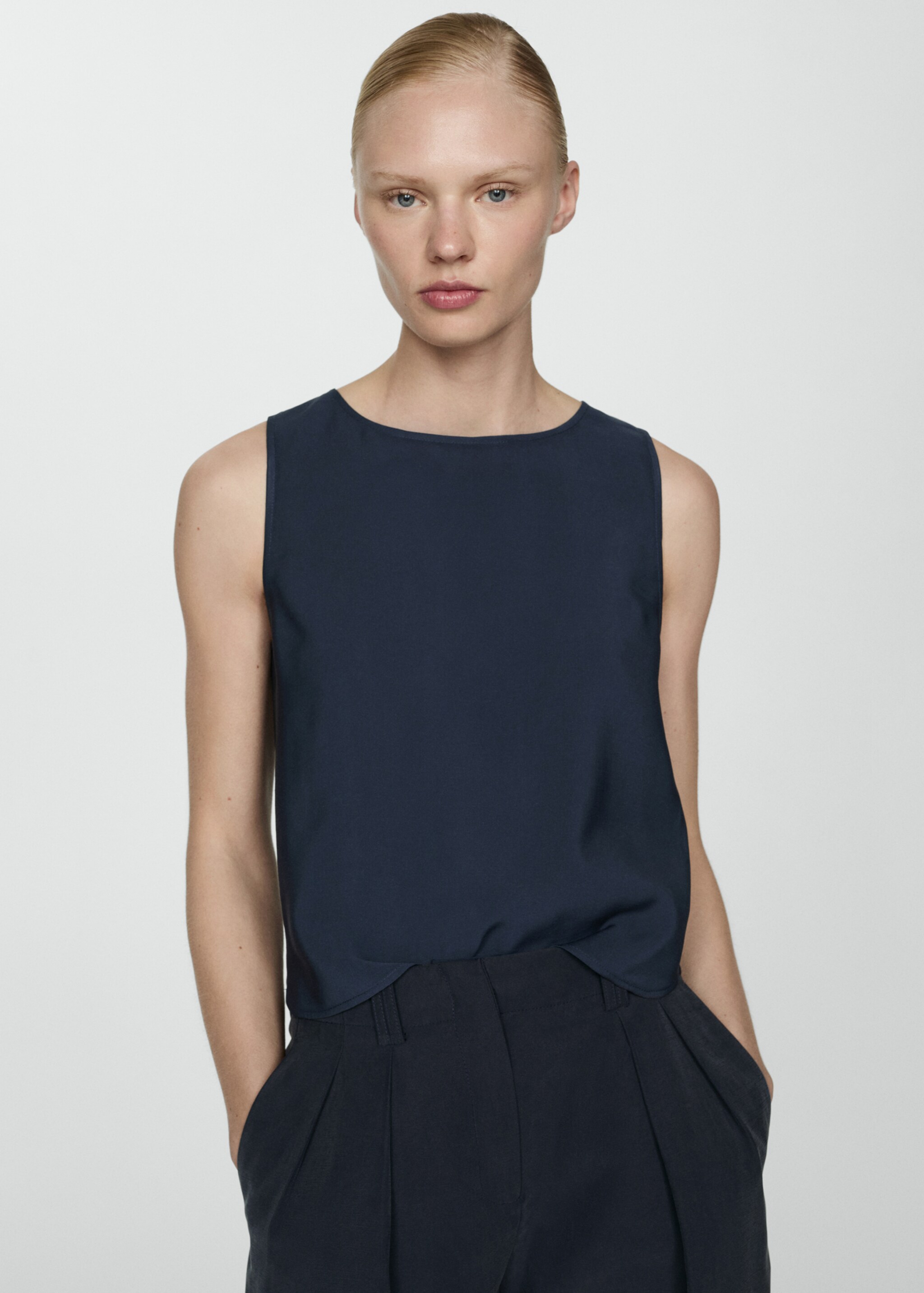 Fluid strapless top - Medium plane