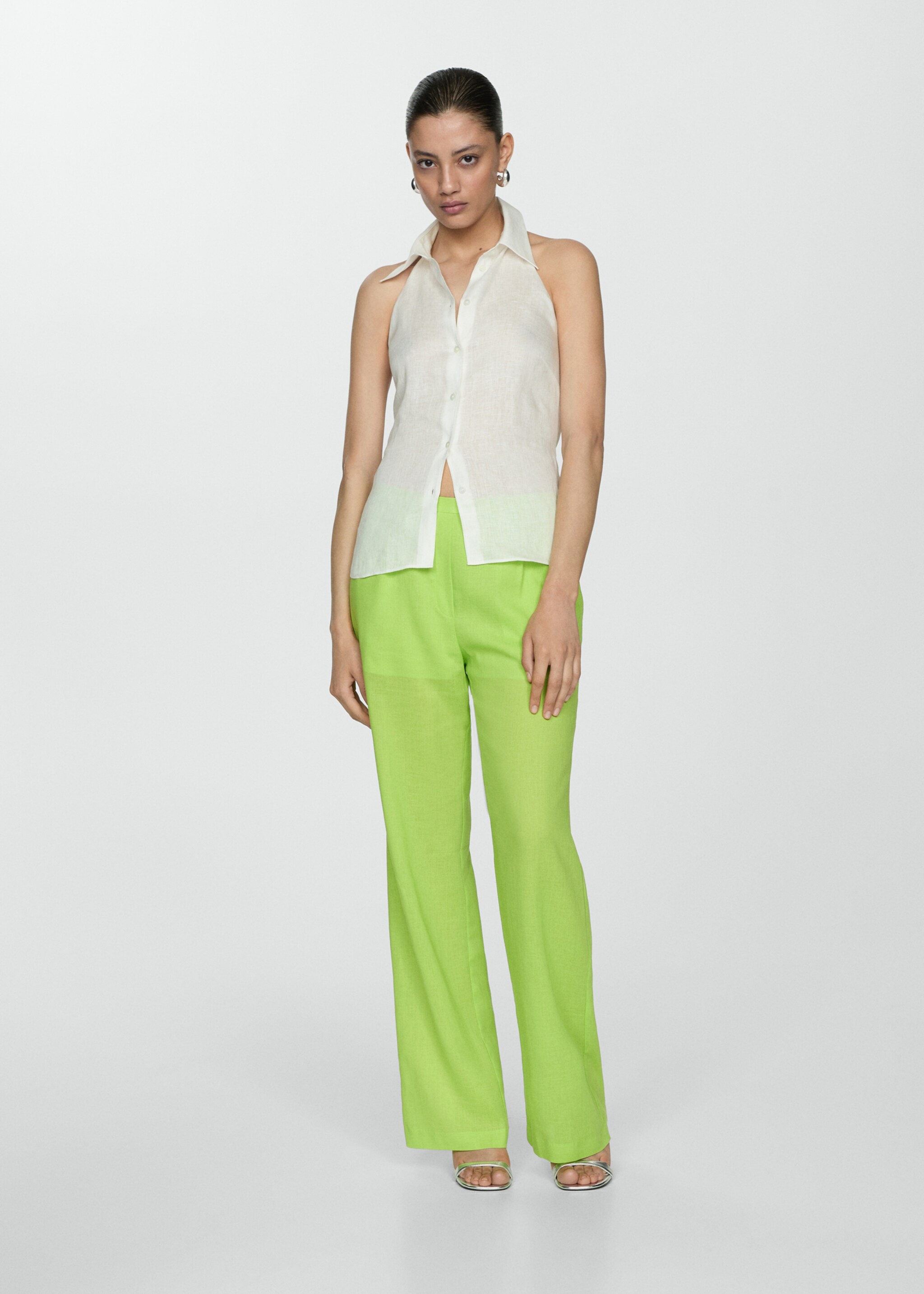 Straight-fit lyocell trousers - Details of the article 2