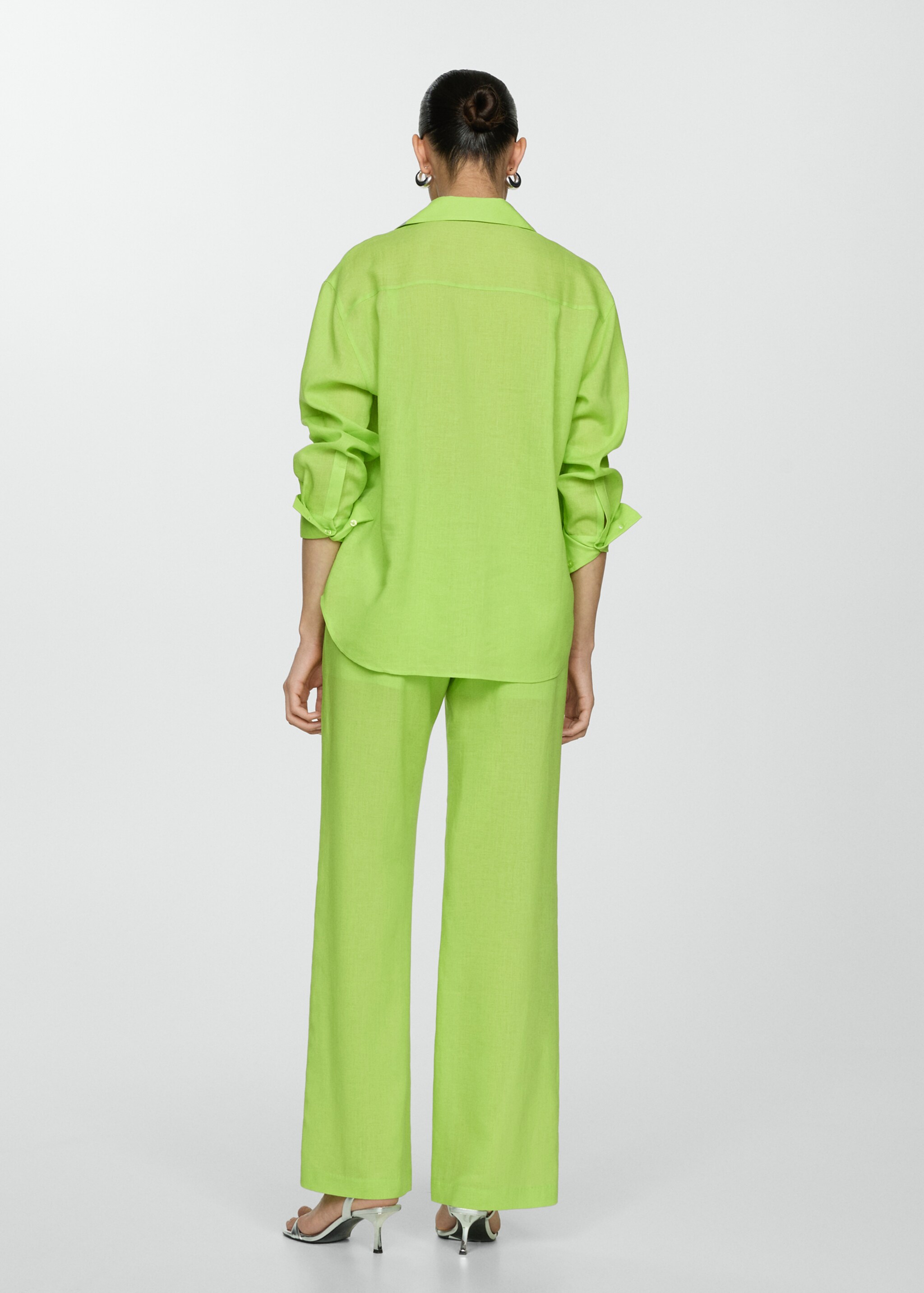 Straight-fit lyocell trousers - Reverse of the article