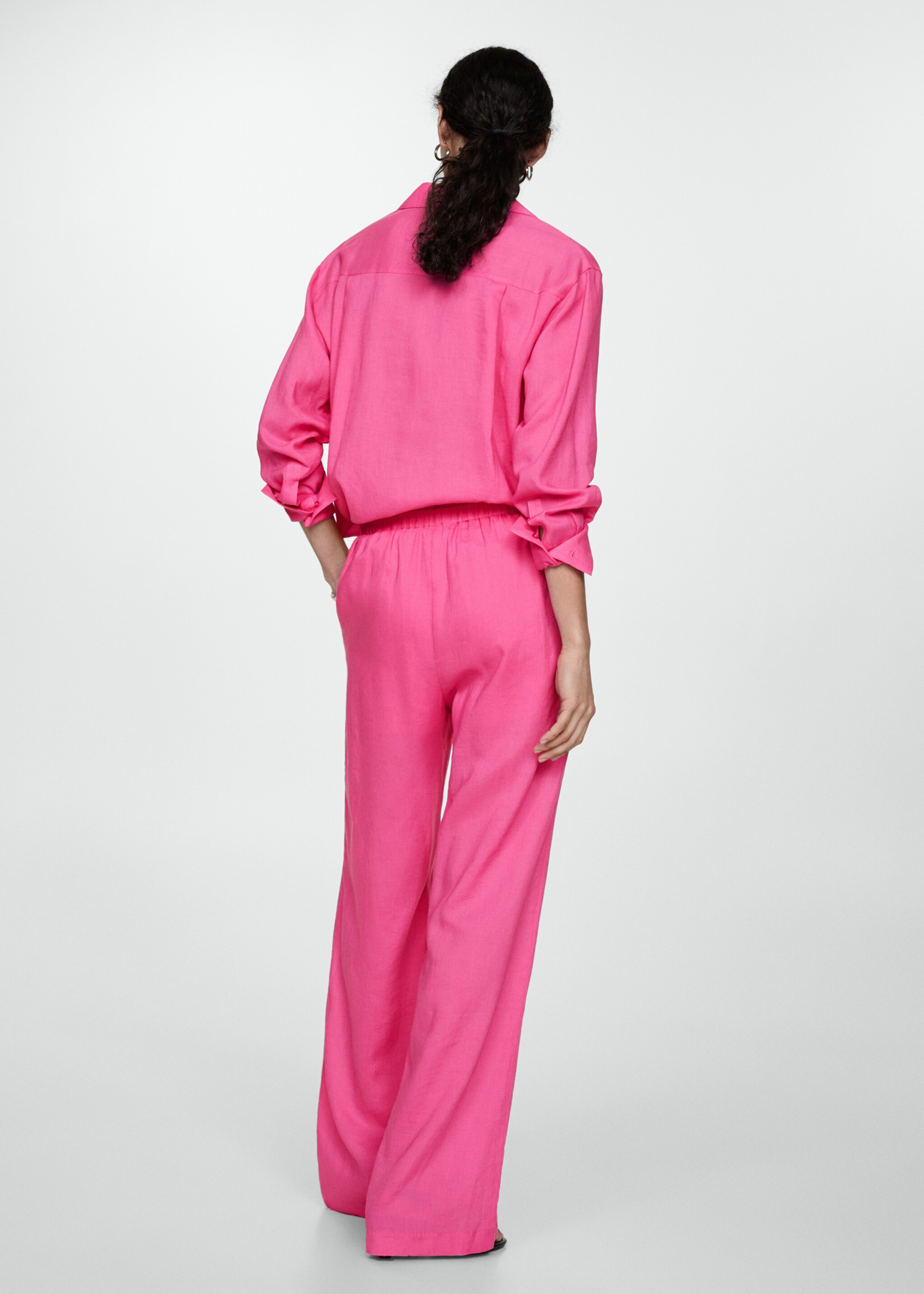 Straight-fit lyocell trousers - Reverse of the article