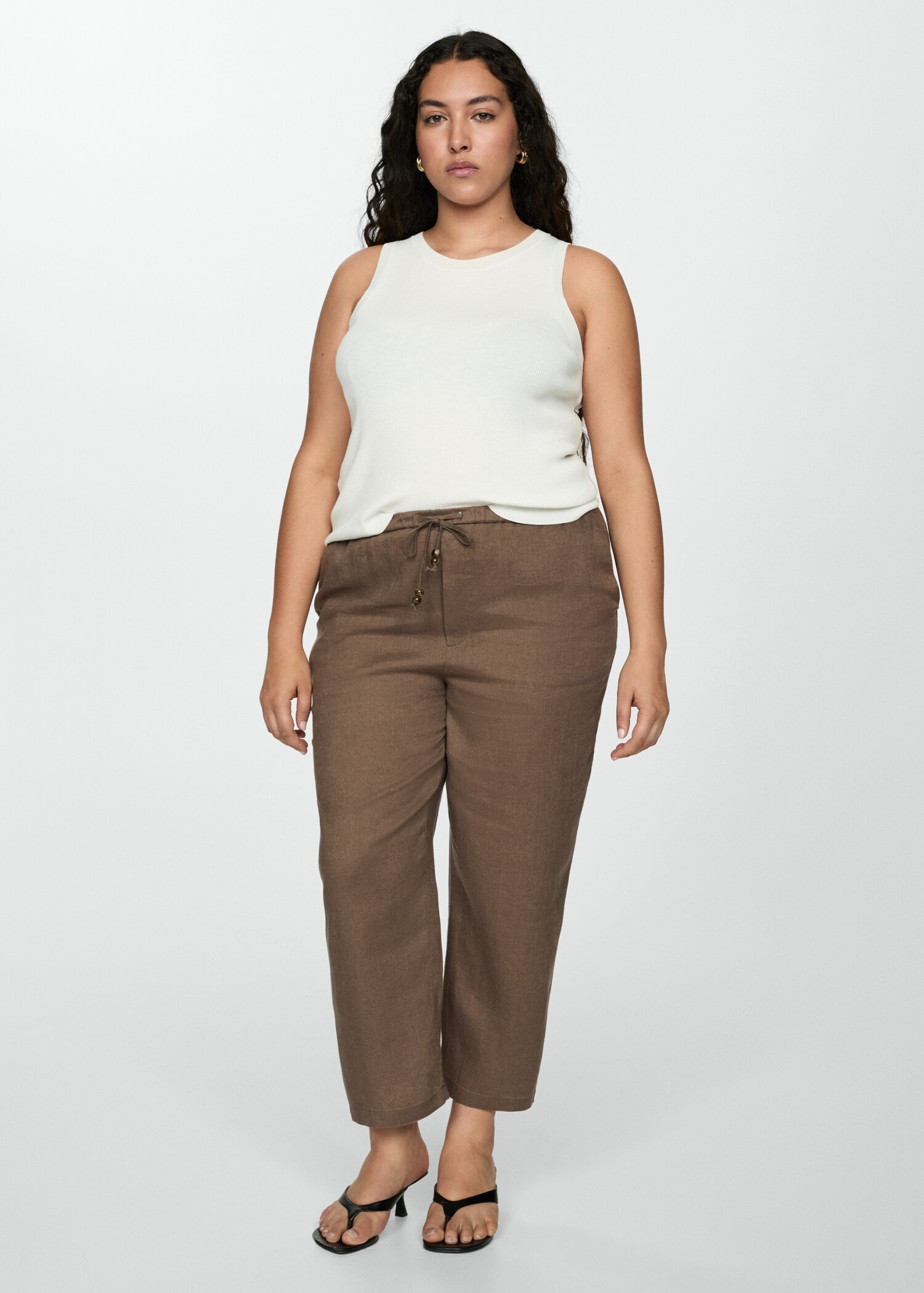 Linen jogger trousers - Details of the article 3