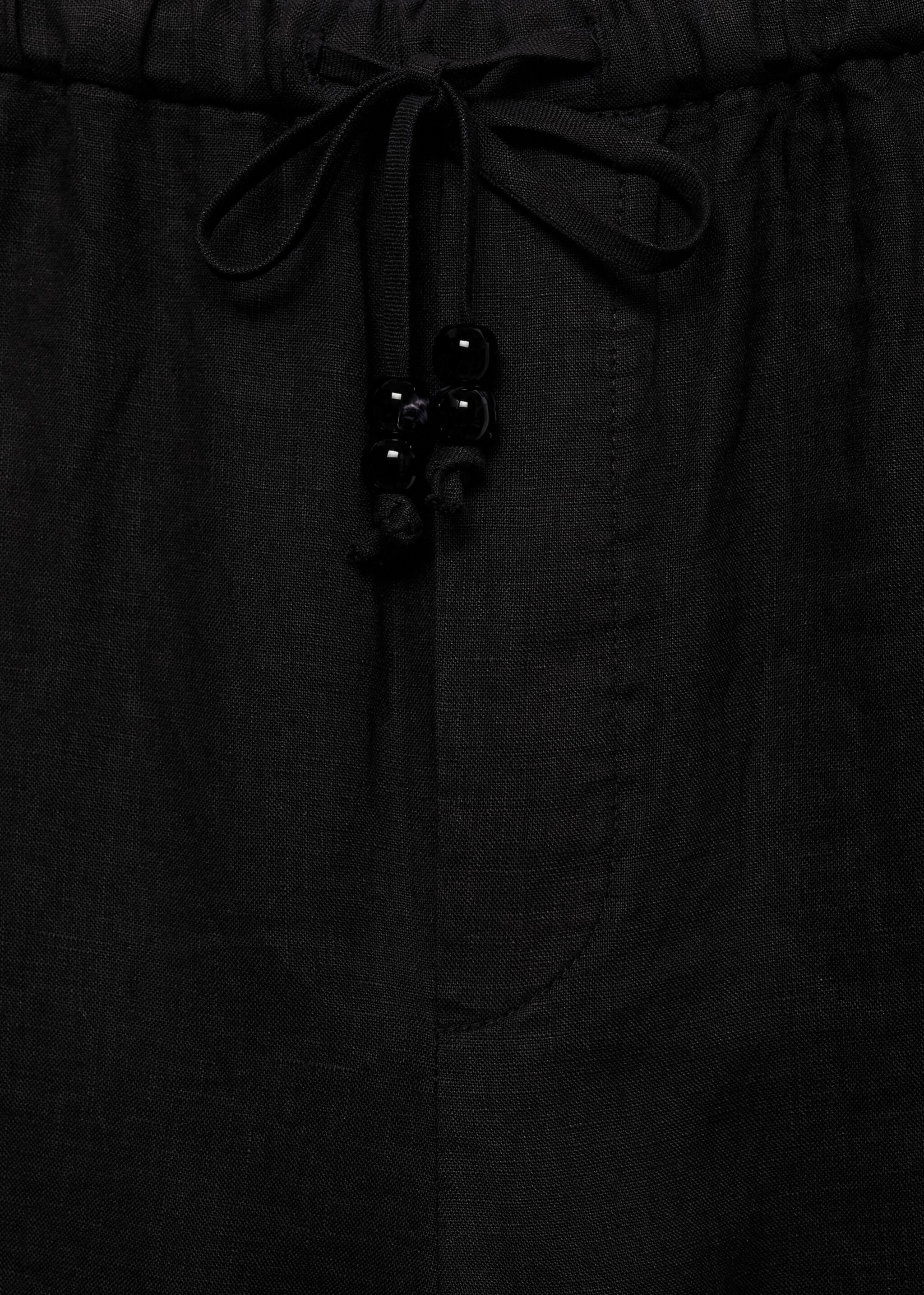 Pantalon jogging lin - Détail de l'article 8, Noir. Ref: 77050332-00.