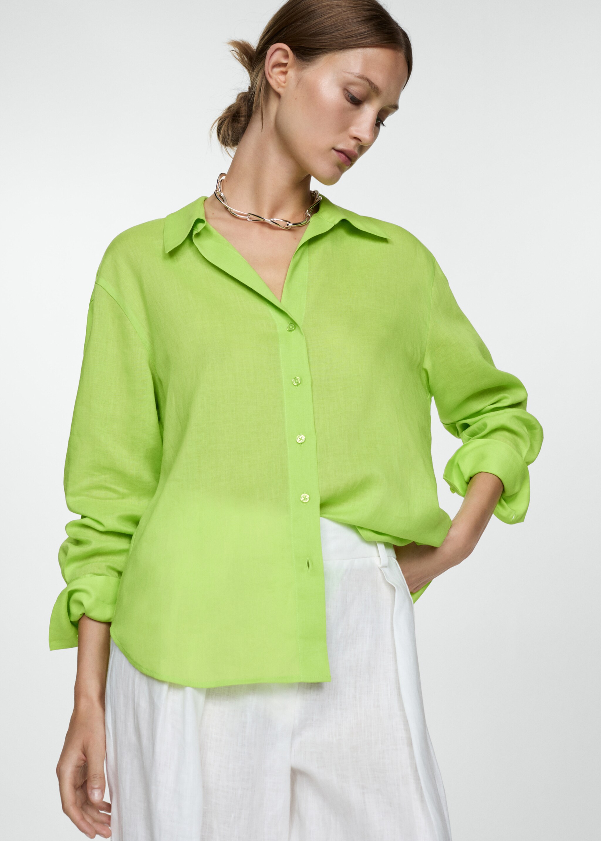 Long-sleeved lyocell shirt - Details of the article 2