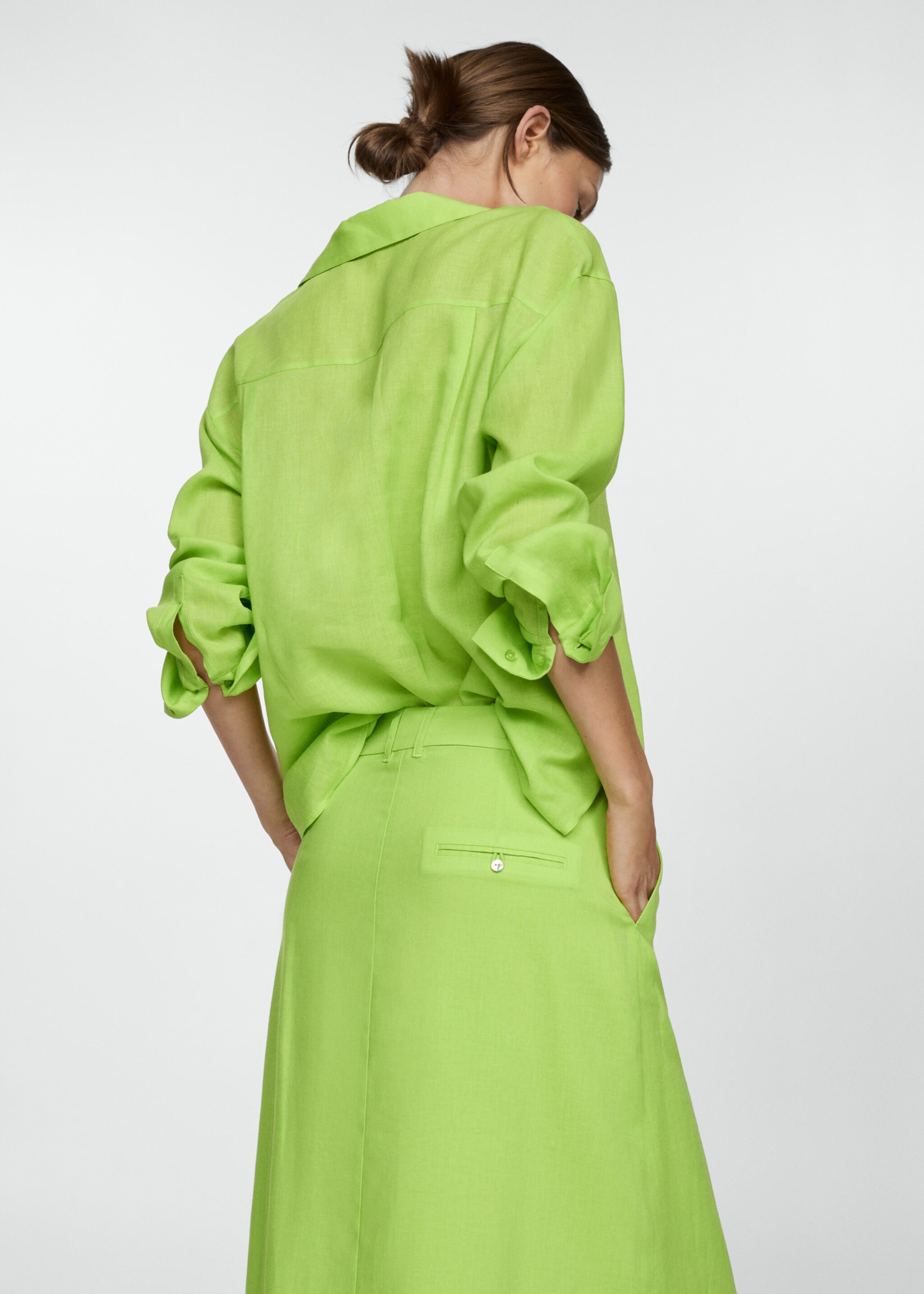Long-sleeved lyocell shirt - Reverse of the article