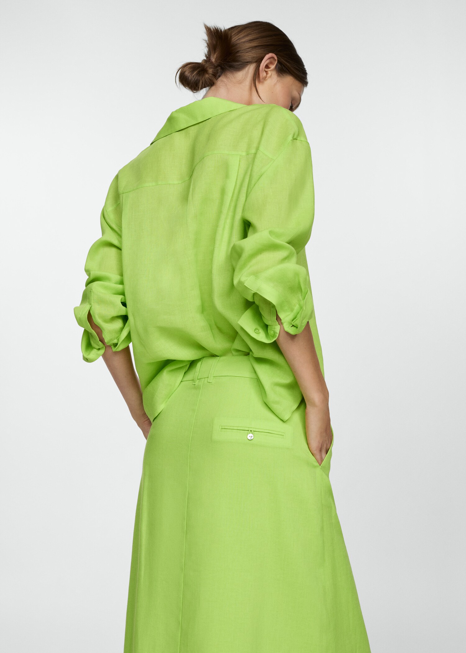 Long-sleeved lyocell shirt - Reverse of the article