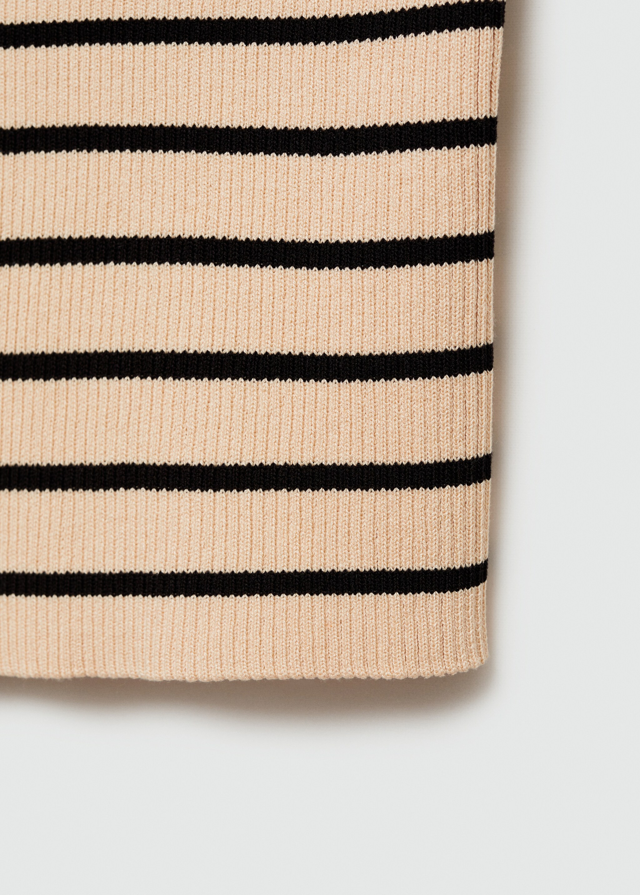 Ribbed top with thin straps - Details of the article 0, Sand. Ref: 77050340-00.