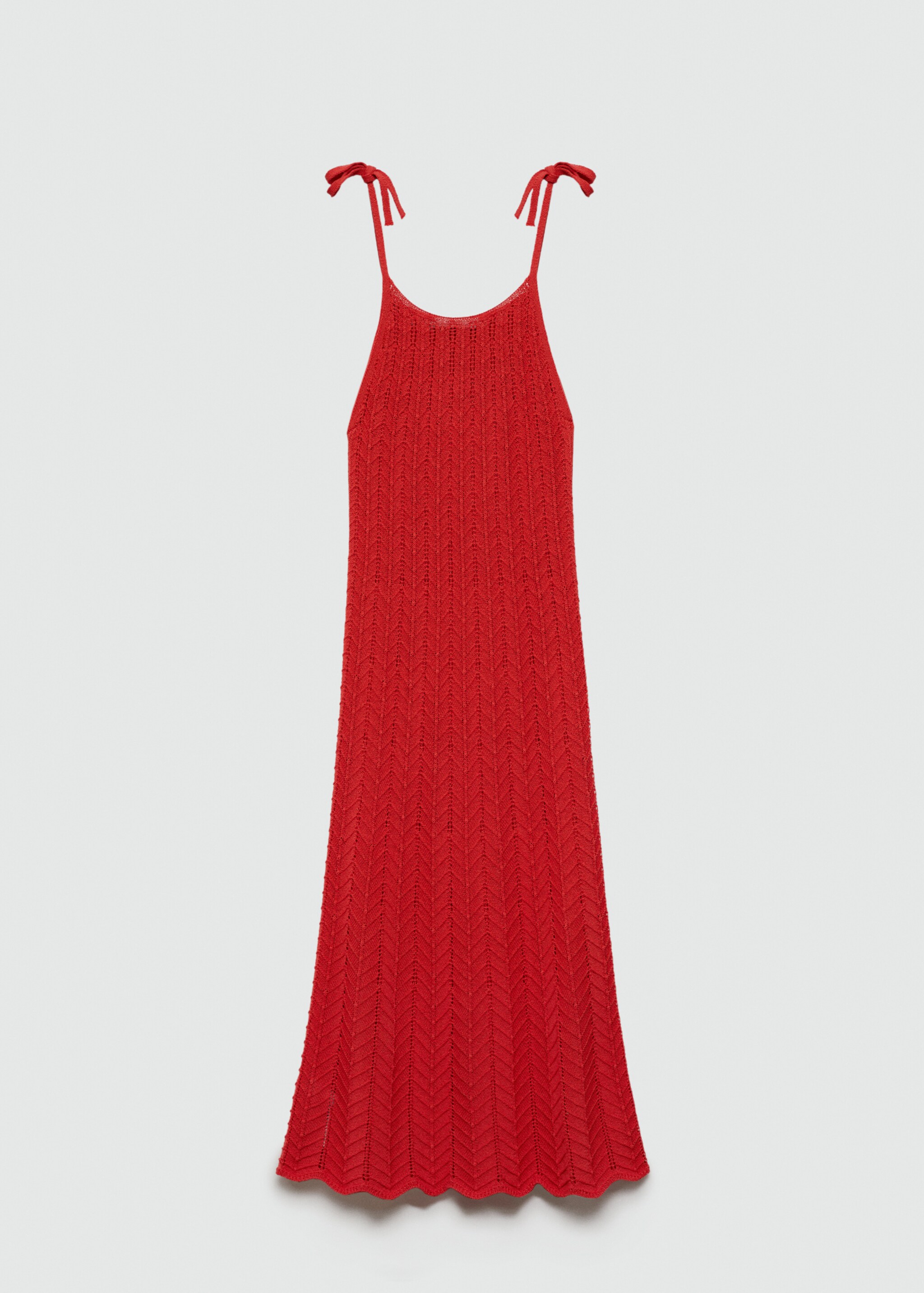 Vestido de malha rendada com laços - Artigo sem modelo