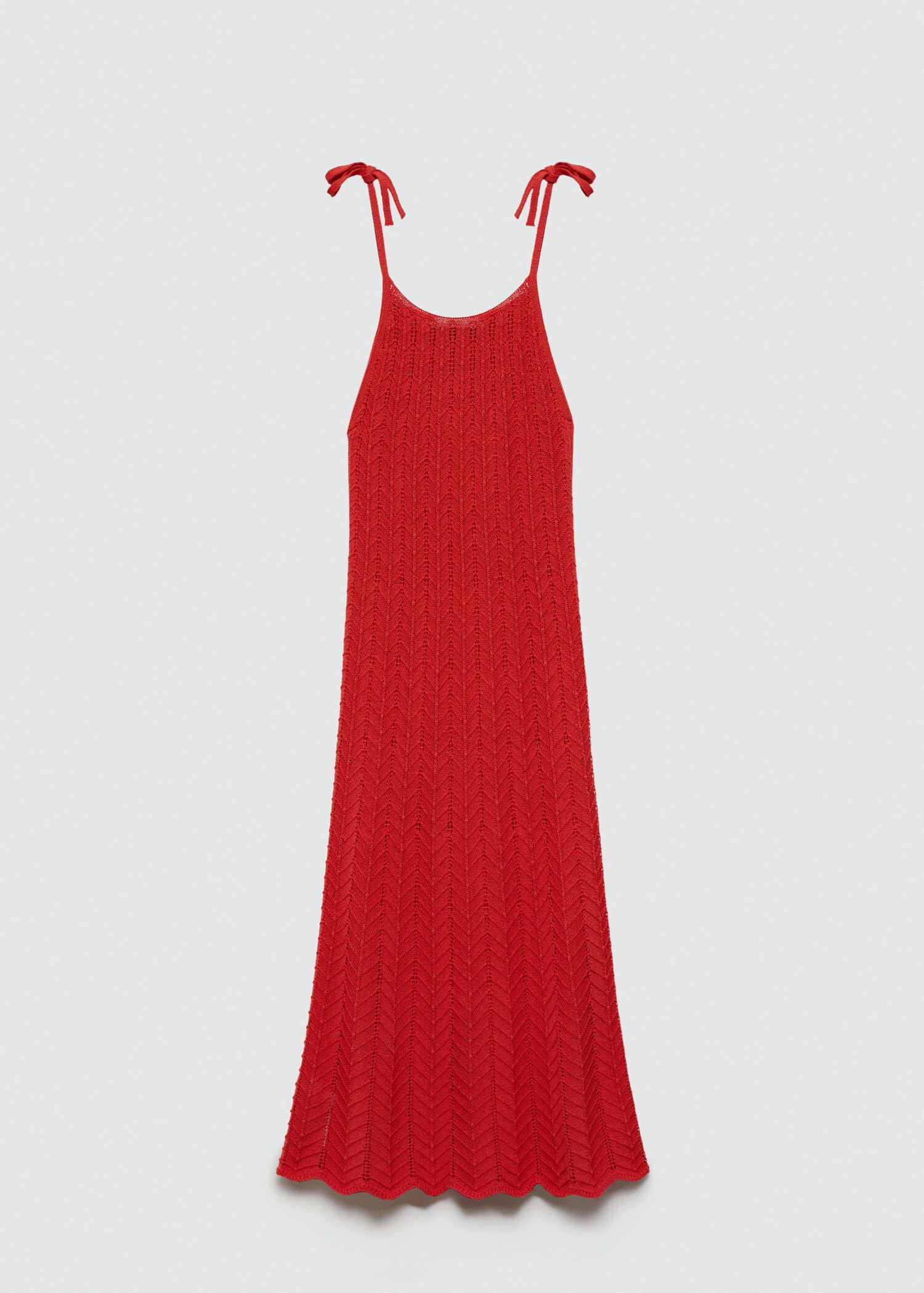 Strickkleid mit Lochmuster und Schleifen - Artikel ohne Model