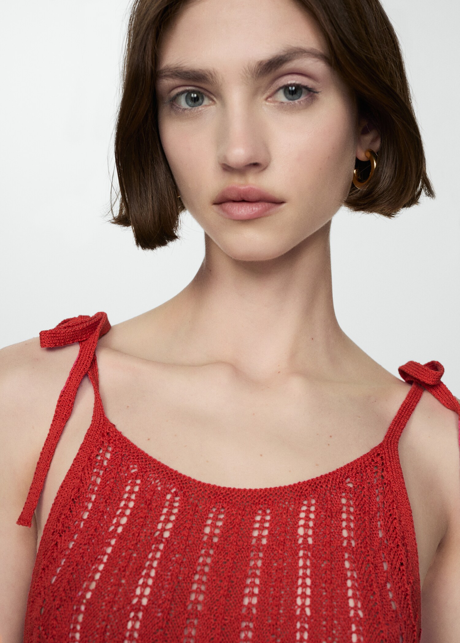Strickkleid mit Lochmuster und Schleifen - Detail des Artikels 1