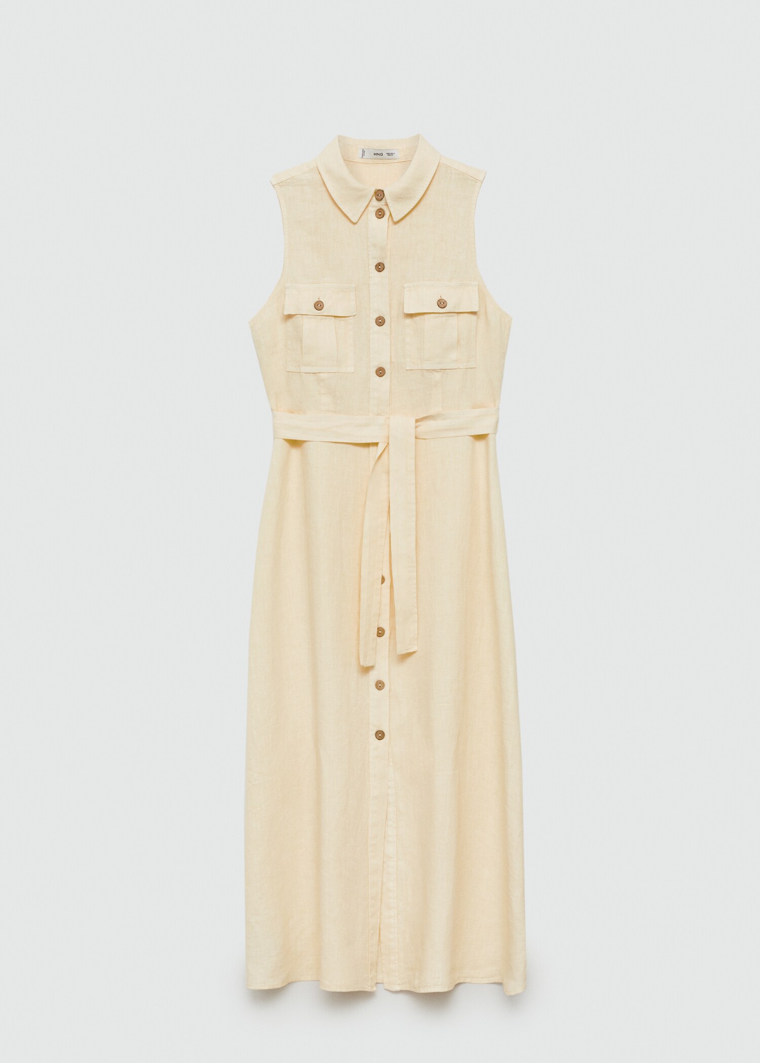 Linen-blend shirt dress - Article without model