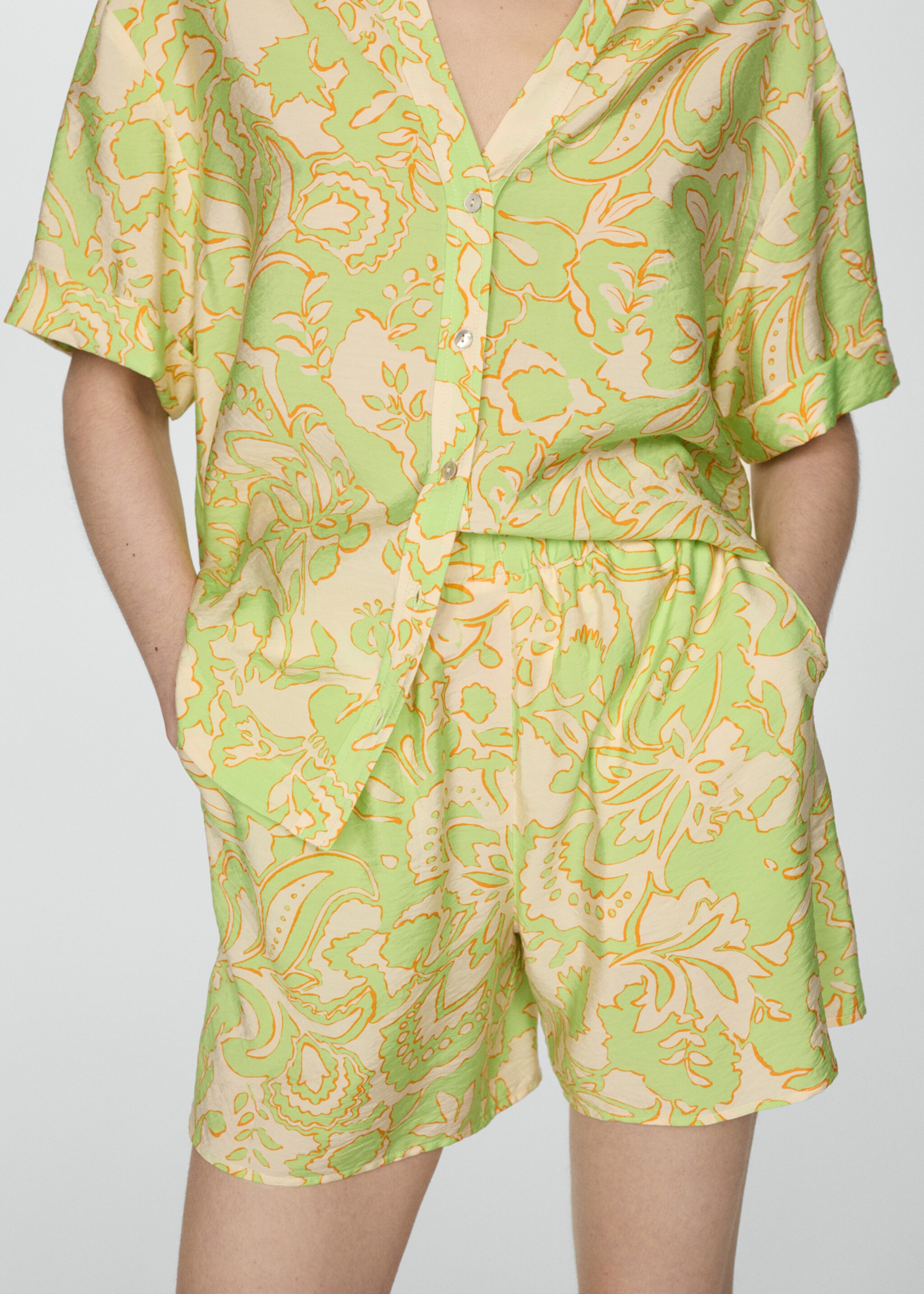 Printed fluid shorts - Medium plane