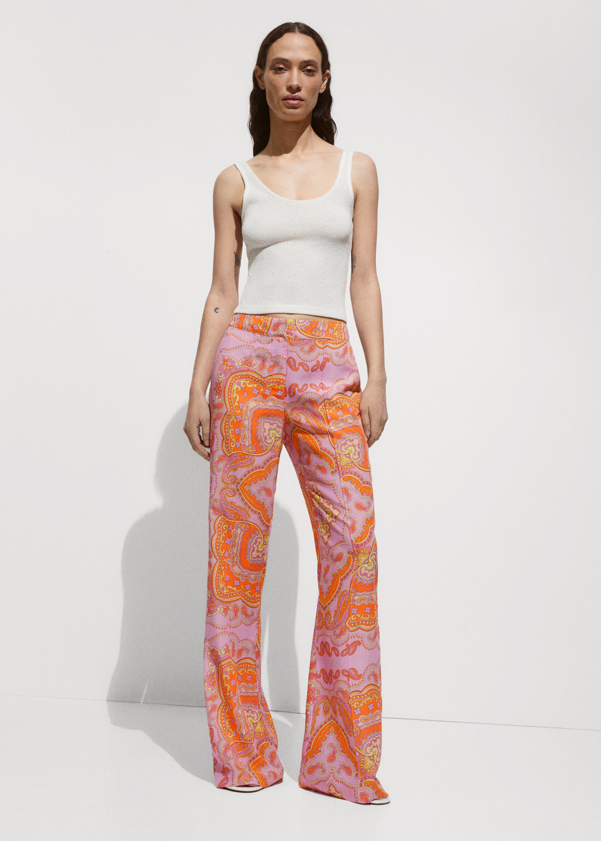 Printed lyocell trousers - Details of the article 2