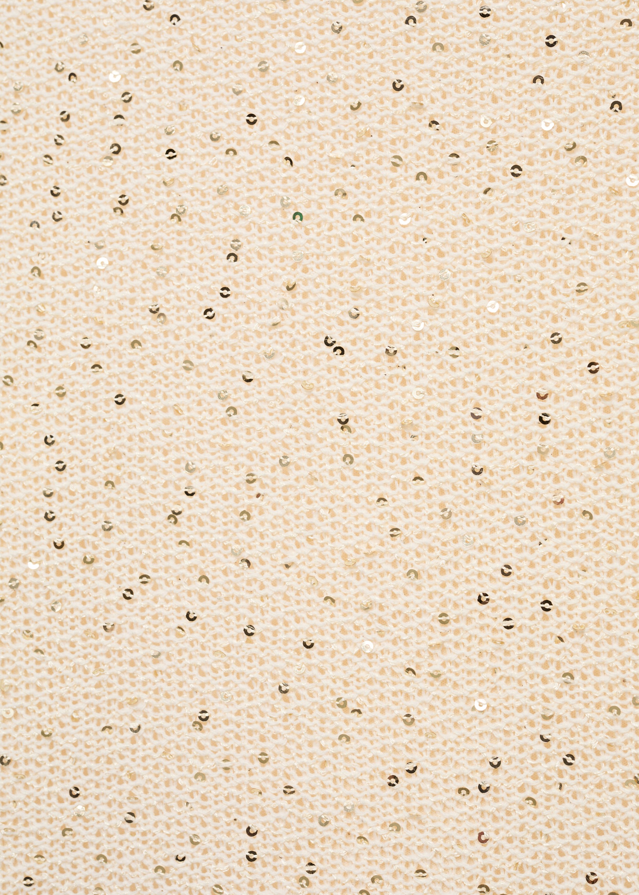 Sequined tank top - Details of the article 8, Ecru. Ref: 77050371-00.