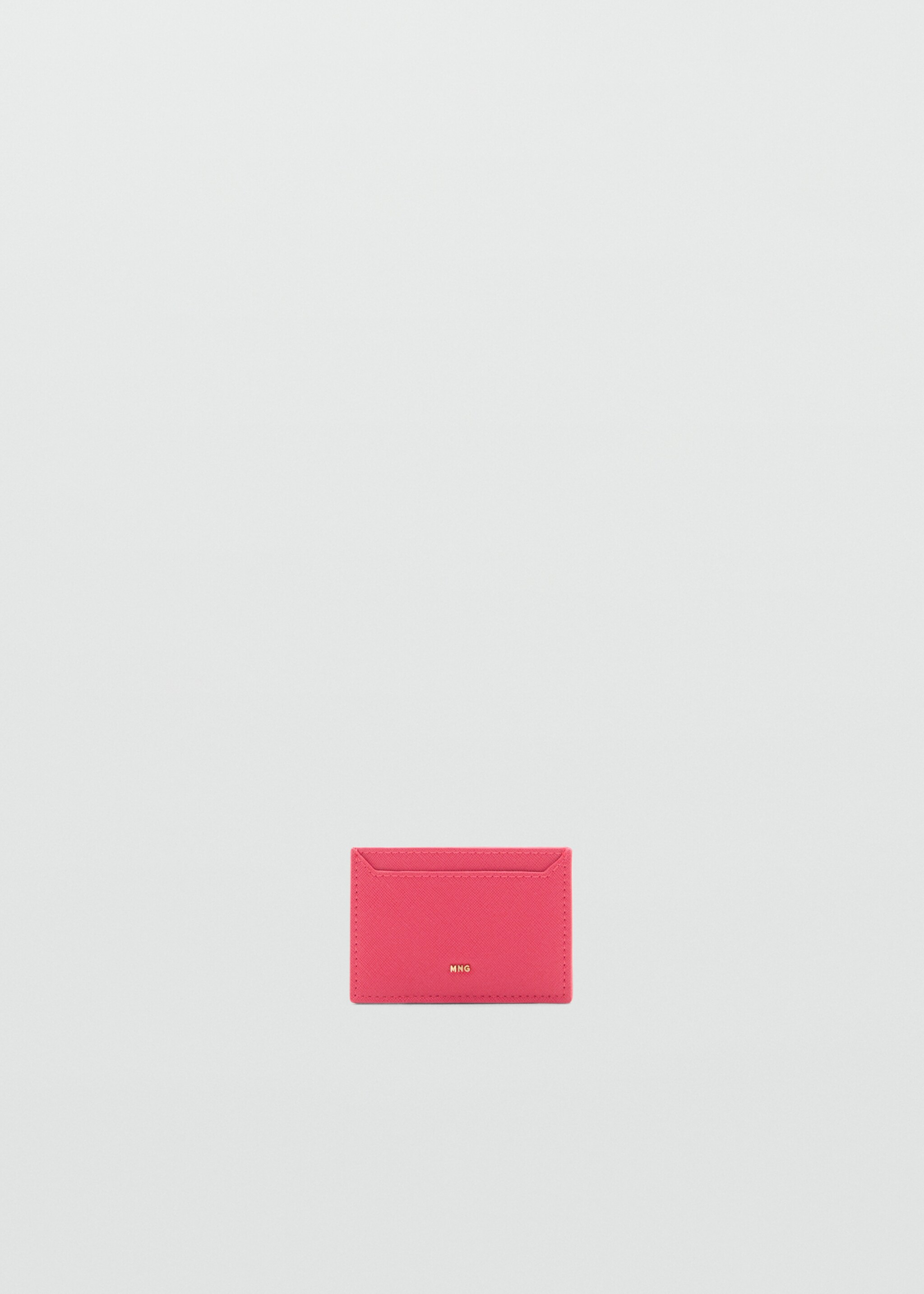 Porte-cartes effet saffiano - Article sans modèle, Fraise. Ref: 77050373-00.