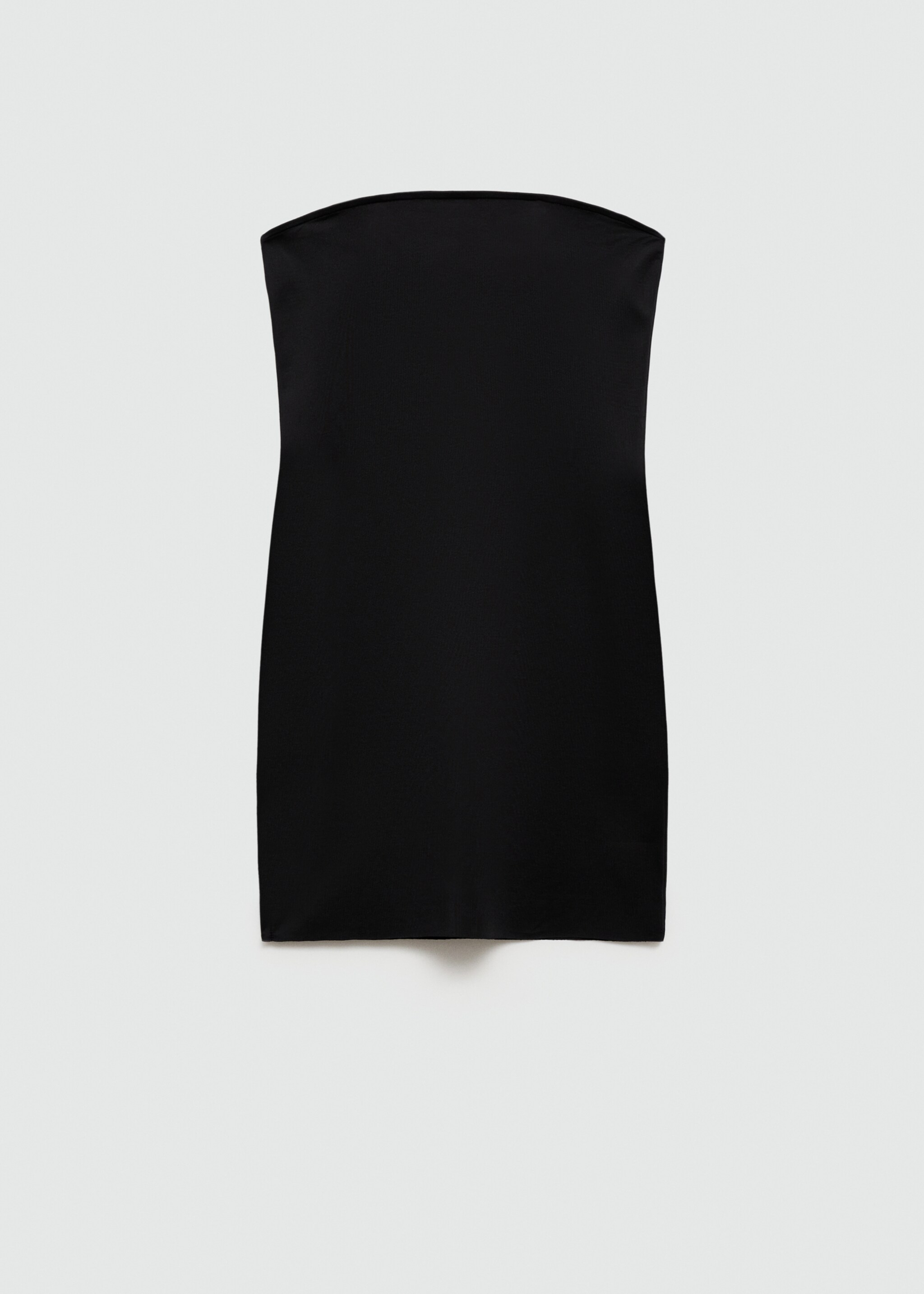 Short strapless slip dress - Article without model, Black. Ref: 77050374-00.