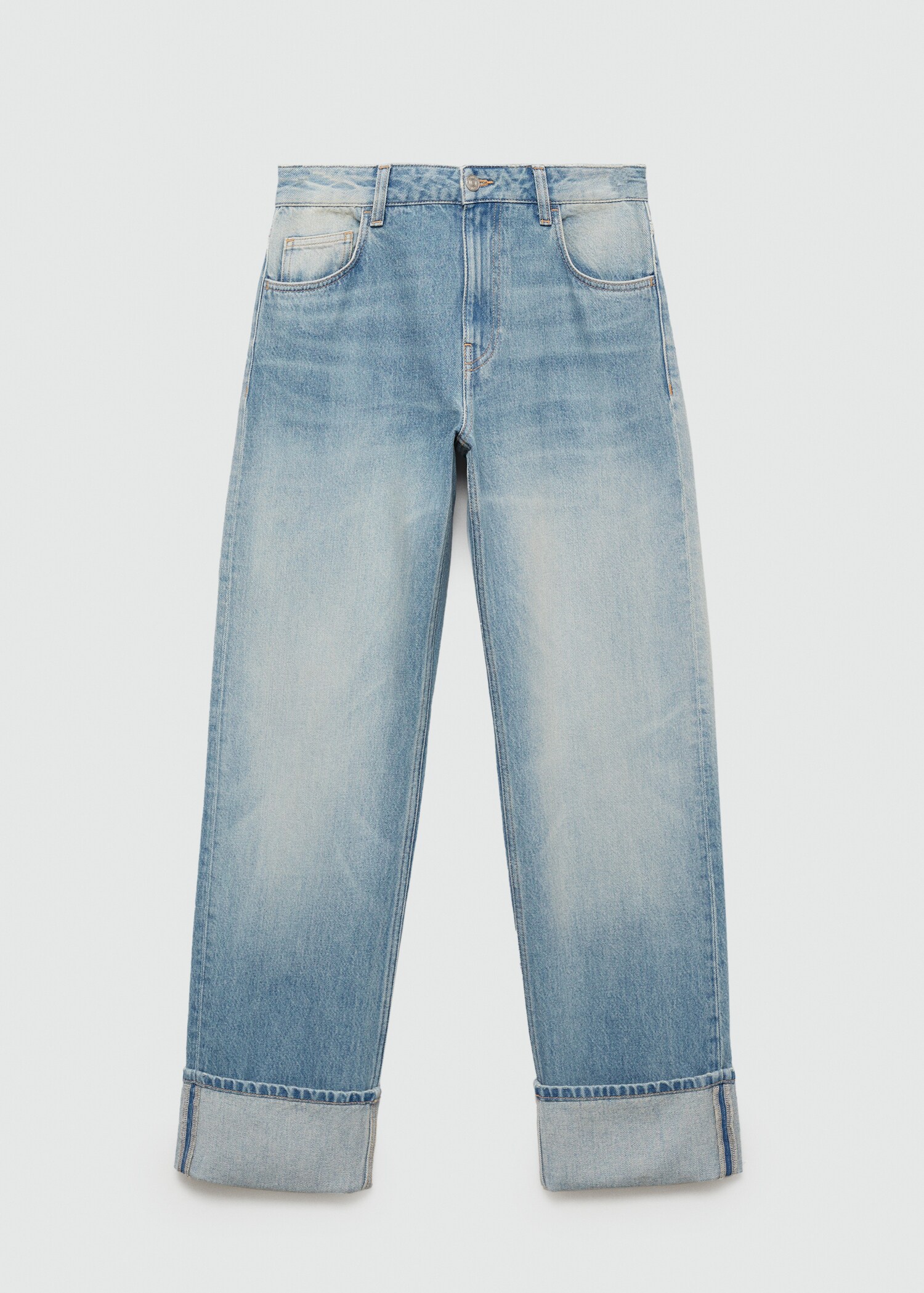 Gerade Jeans mit Umschlag - Artikel ohne Model