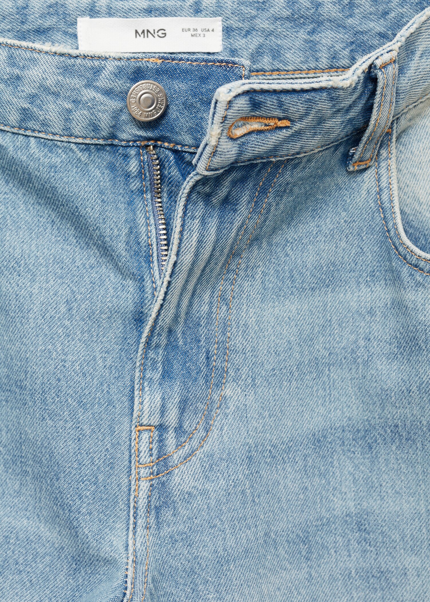 Gerade Jeans mit Umschlag - Detail des Artikels 8
