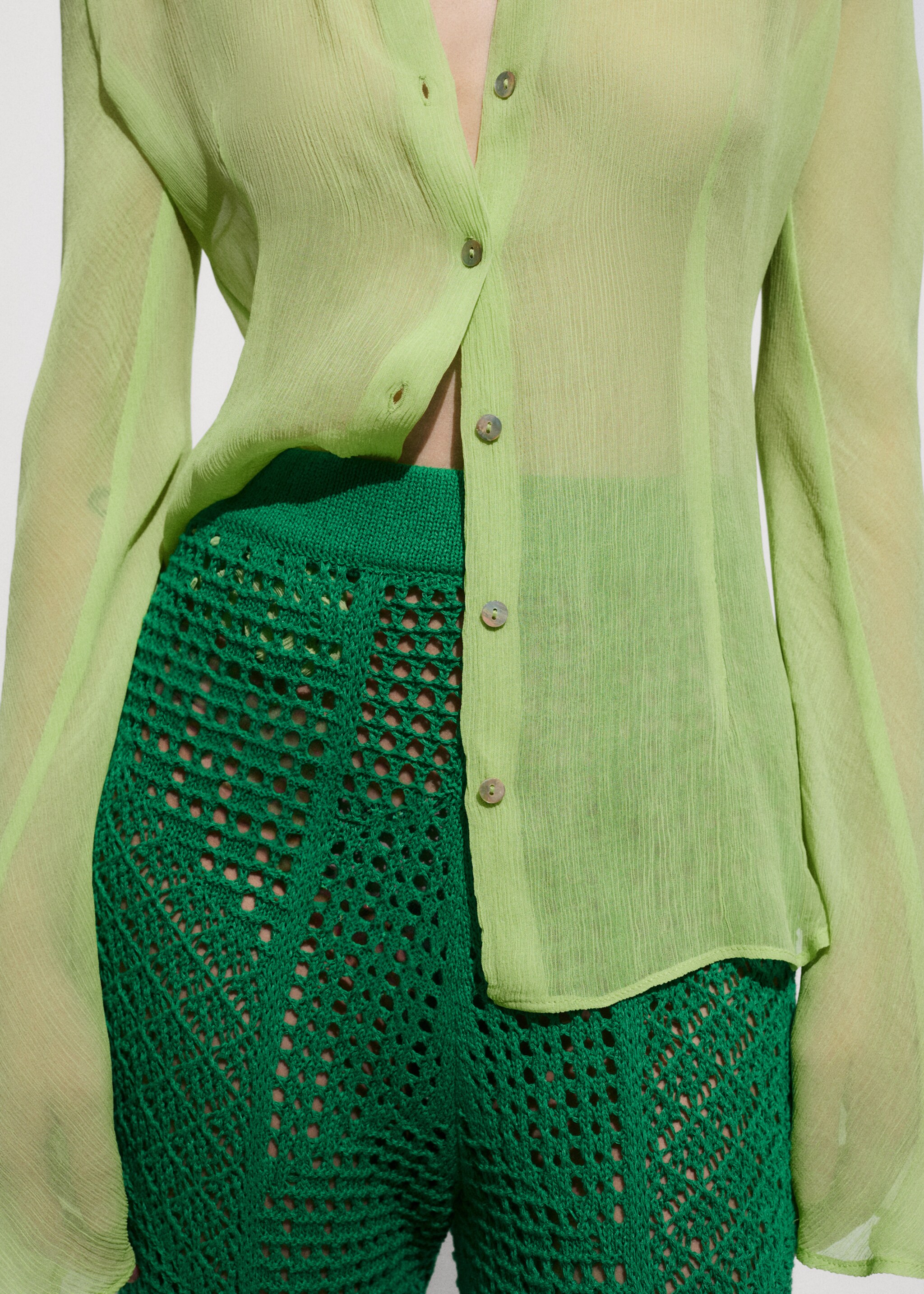 Flowy textured blouse - Medium plane