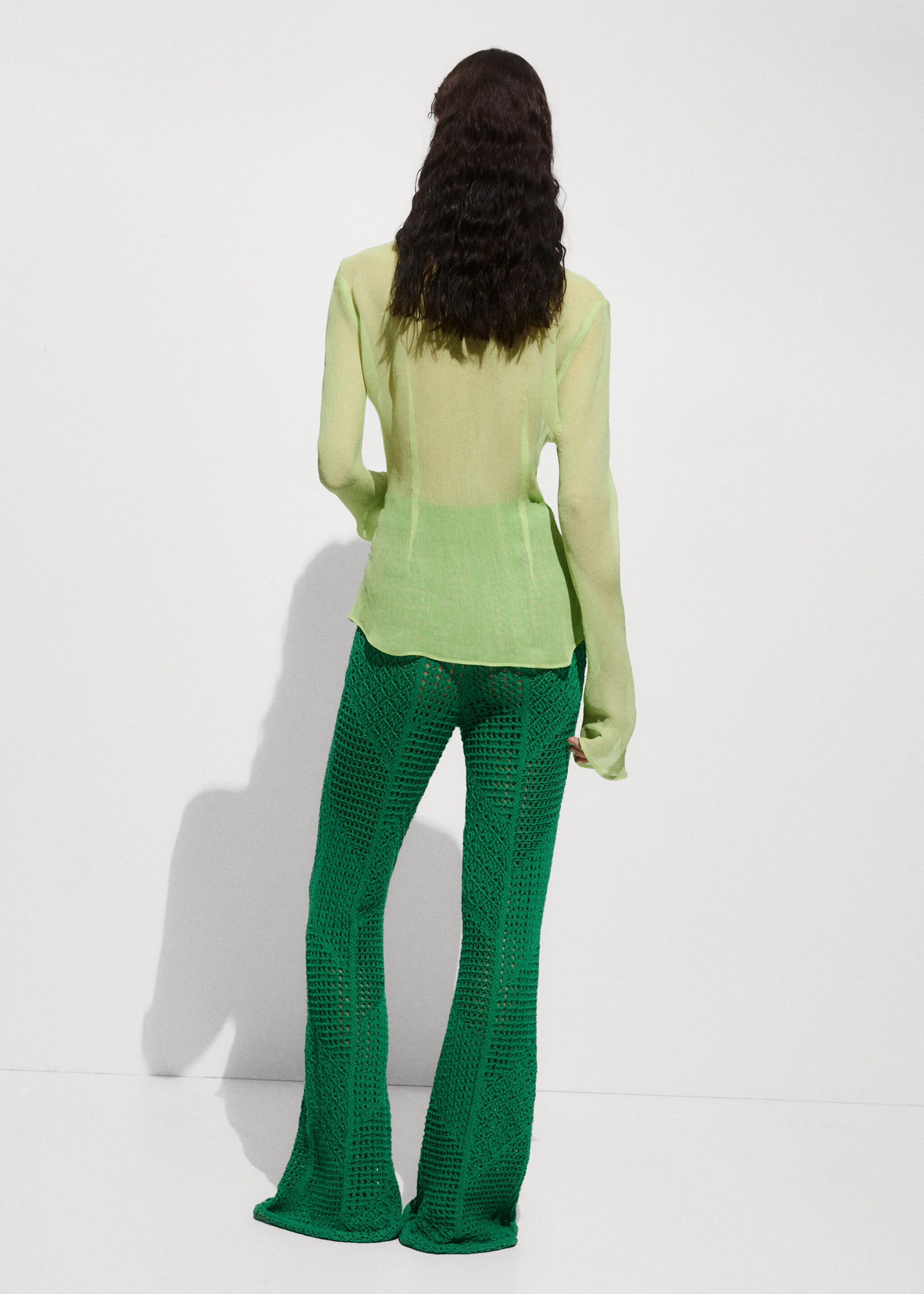 Flowy textured blouse - Reverse of the article