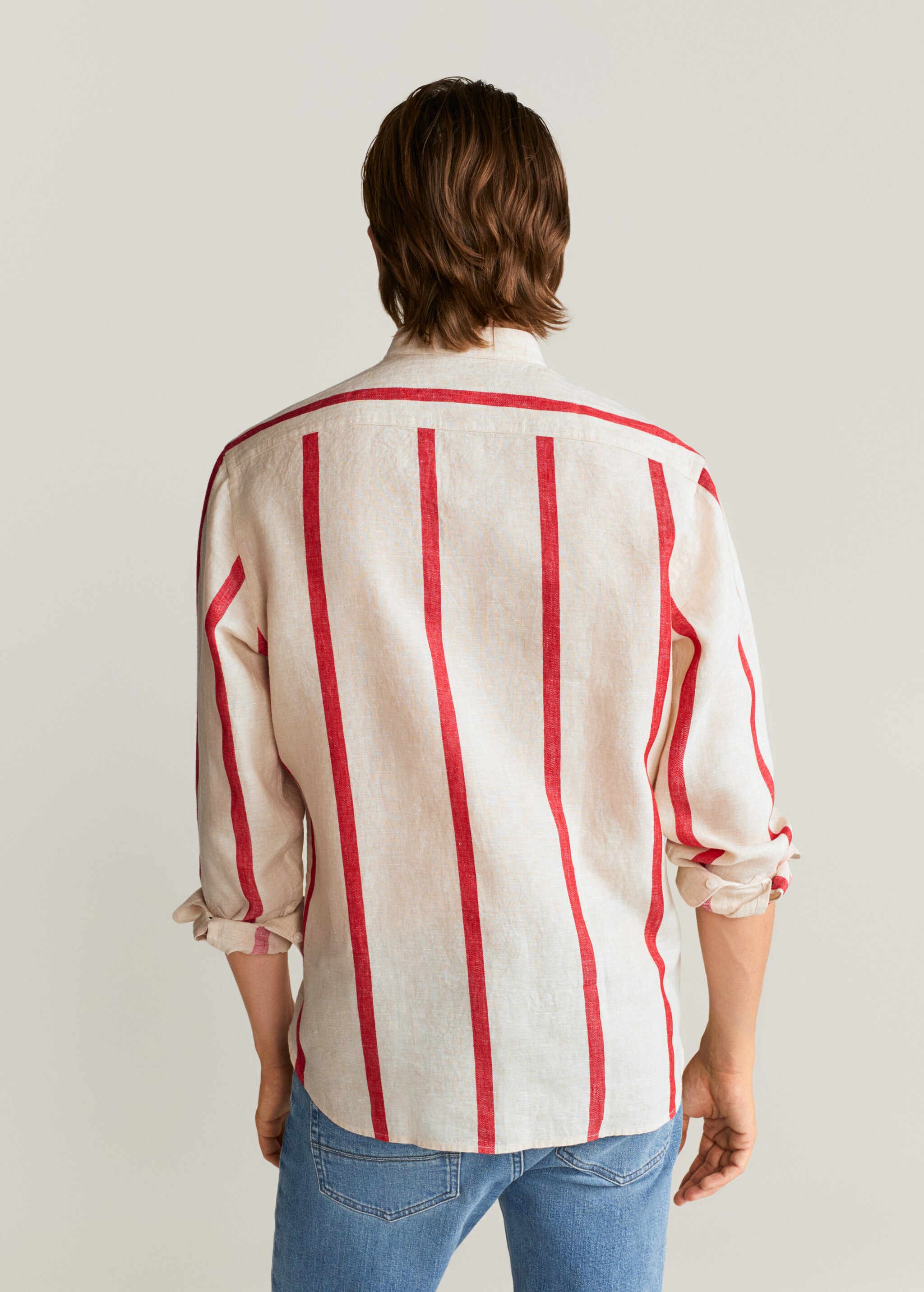 Camisa regular fit 100% lino - Reverso del artículo