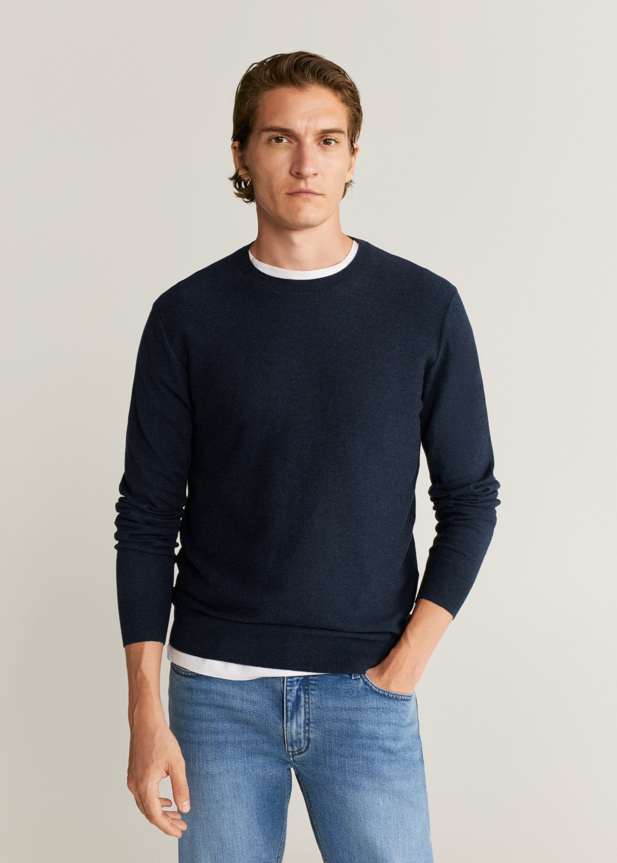 Pull coton cachemire - Plan moyen