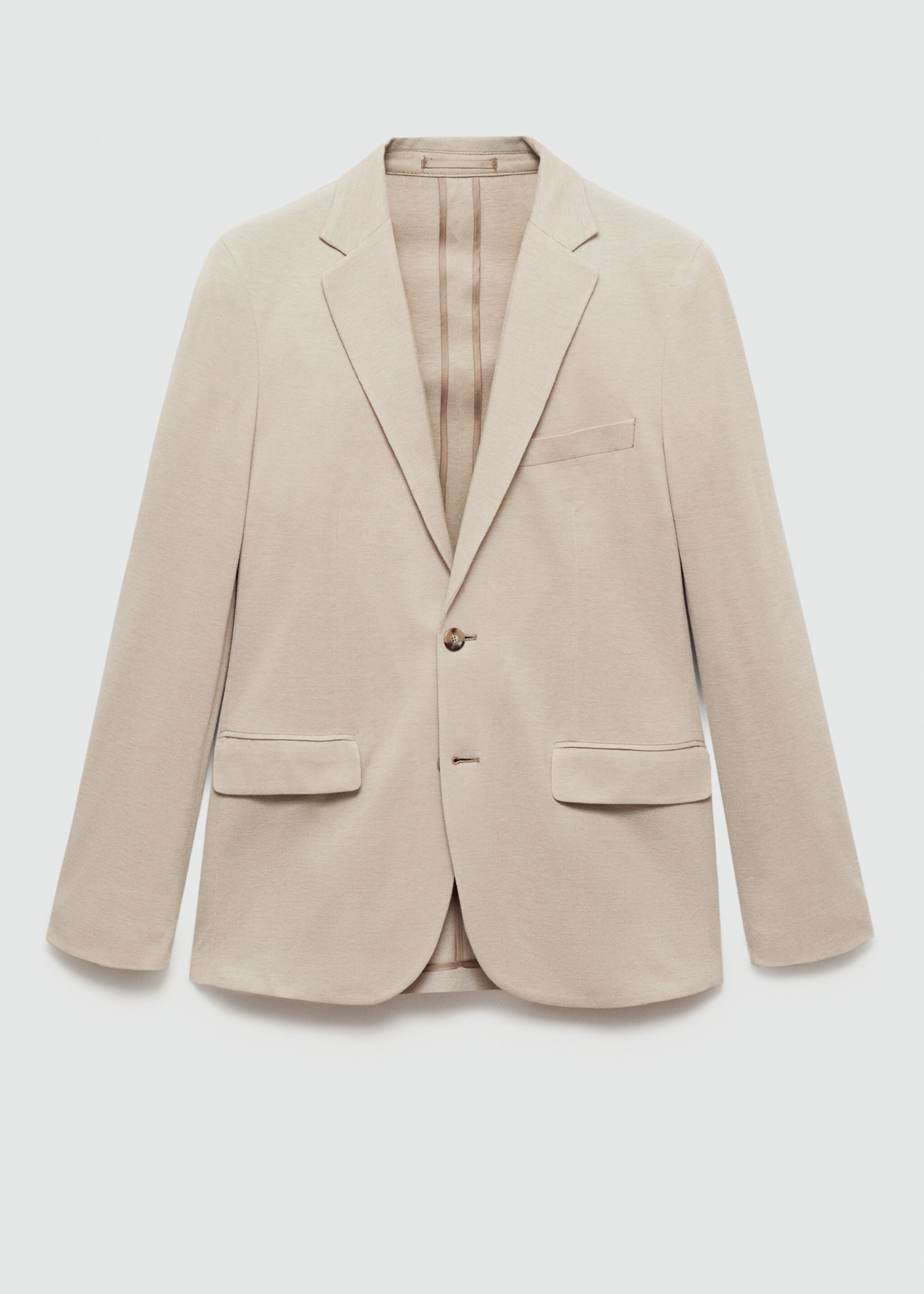 Structured slim fit cotton blazer - Article without model