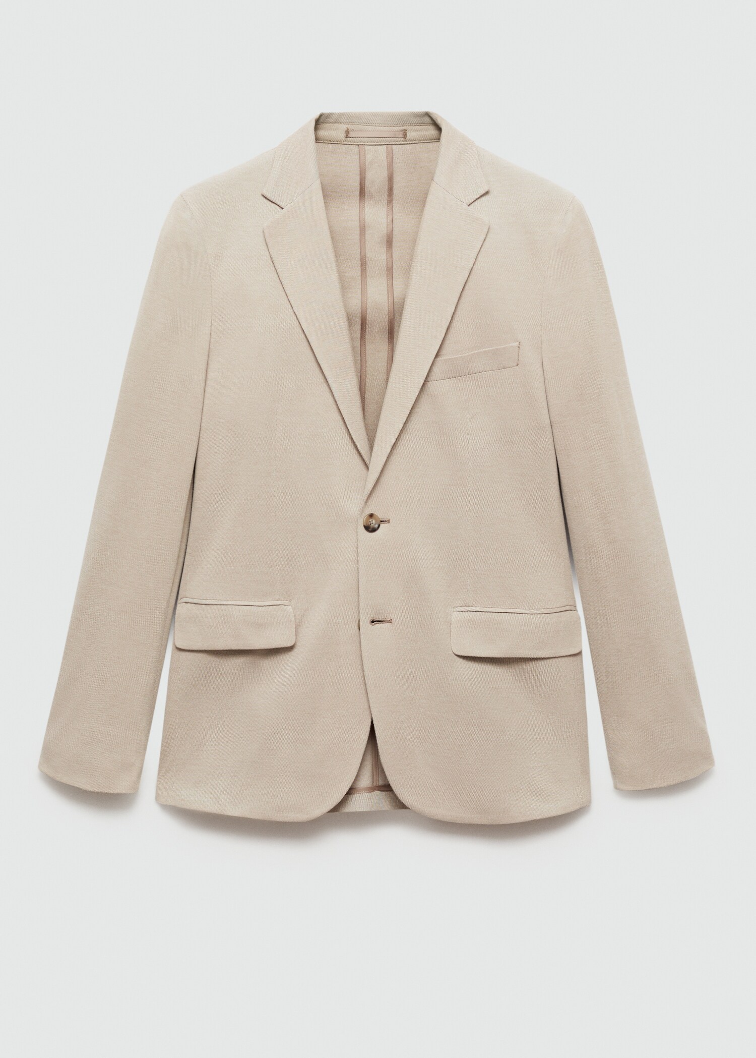 Structured slim fit cotton blazer - Article without model