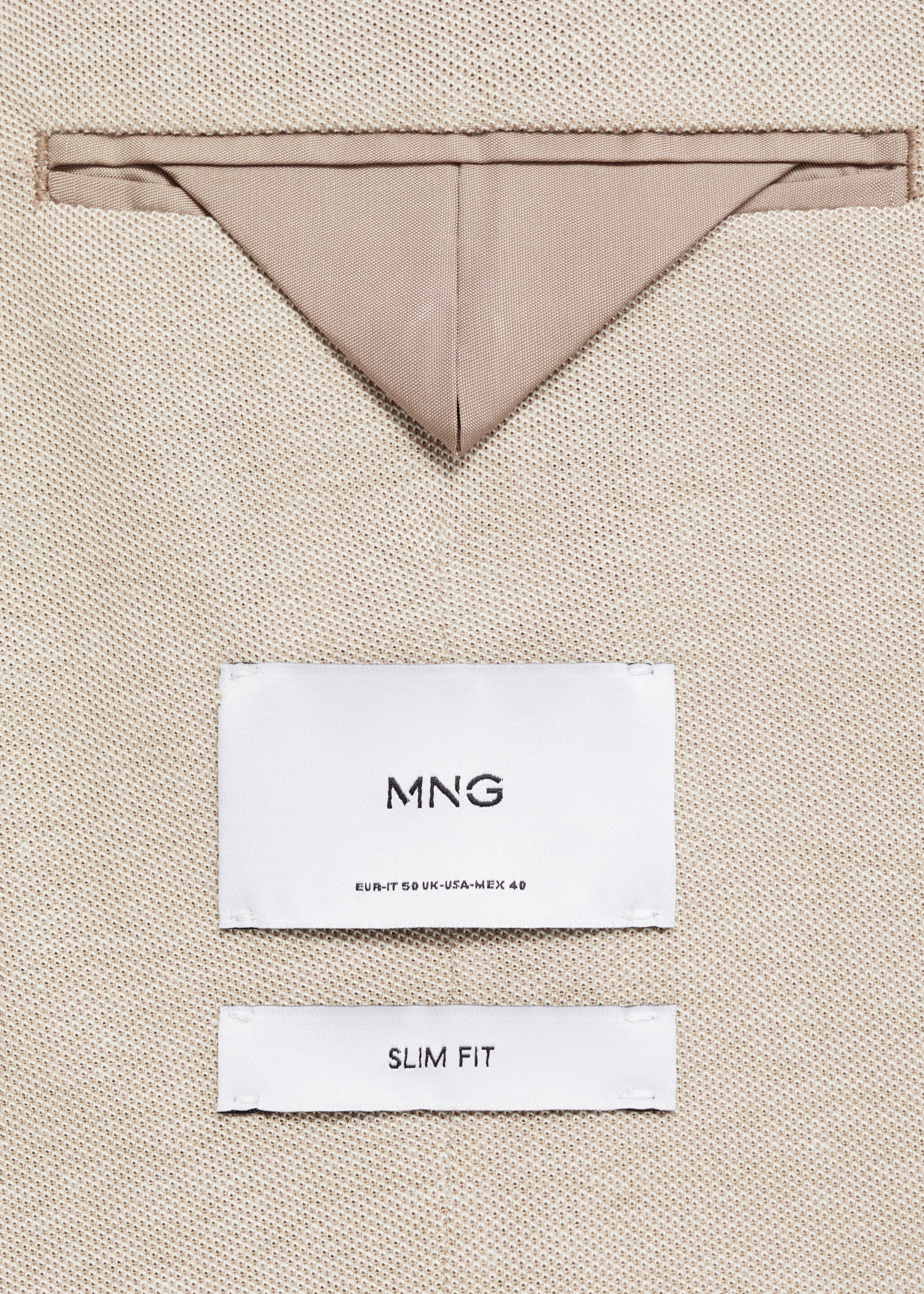 Structured slim fit cotton blazer - Details of the article 0