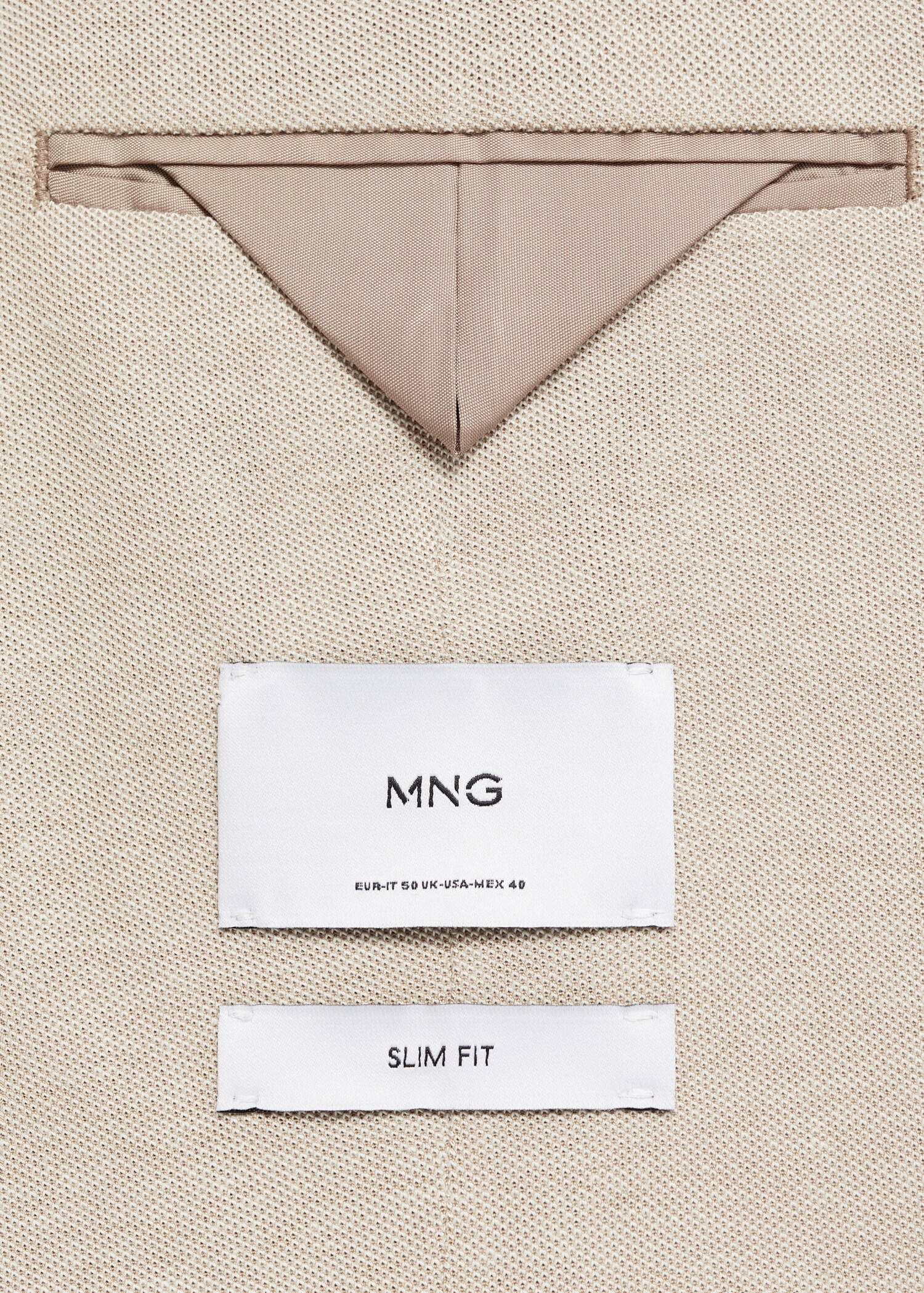 Structured slim fit cotton blazer - Details of the article 0