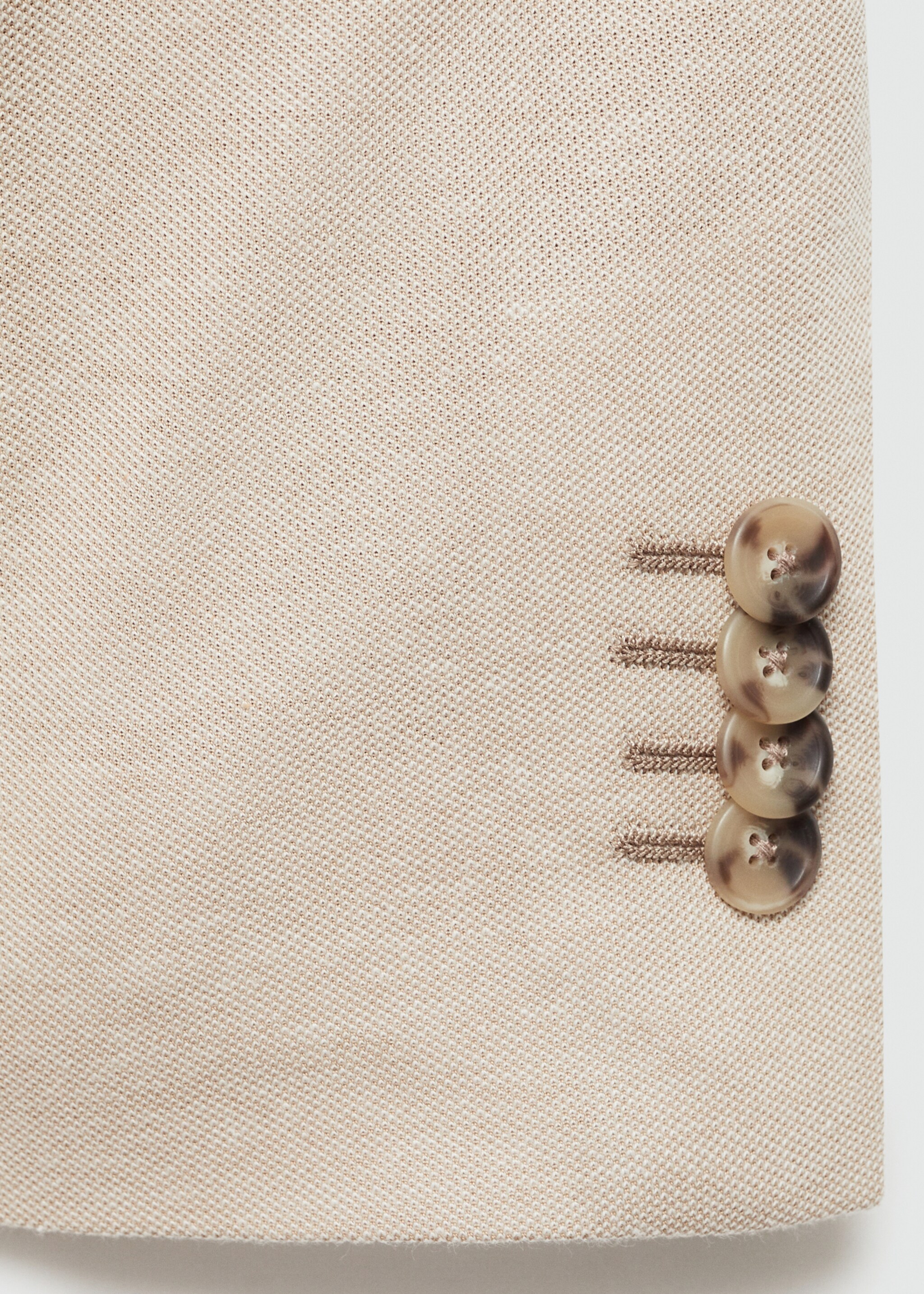 Structured slim fit cotton blazer - Details of the article 8