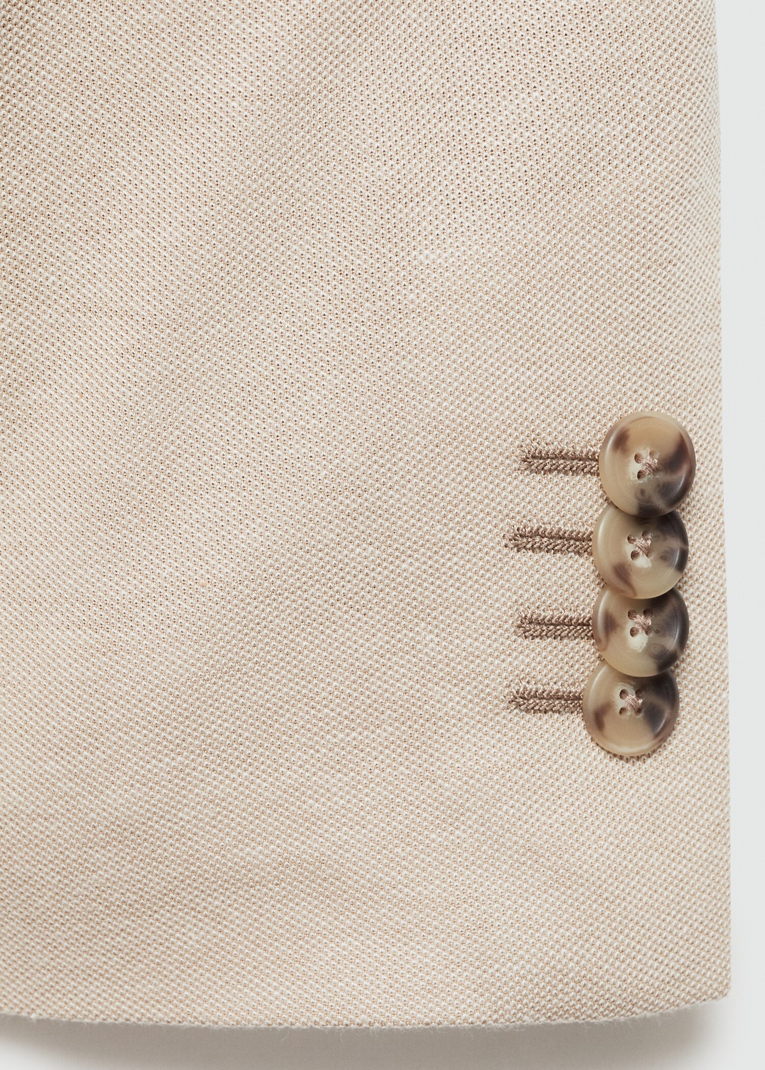 Structured slim fit cotton blazer - Details of the article 8