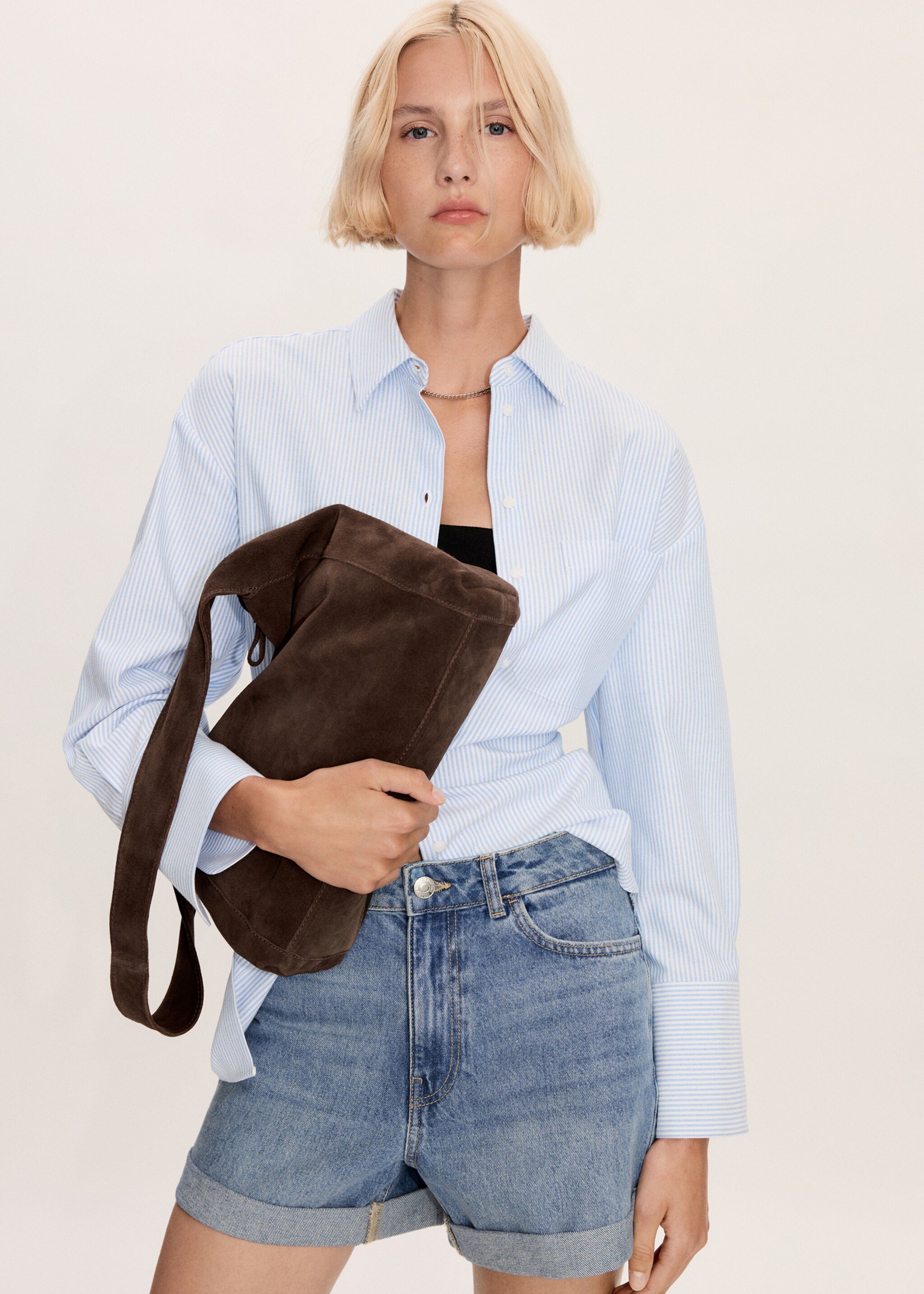 Short jean mom-fit - Plan moyen