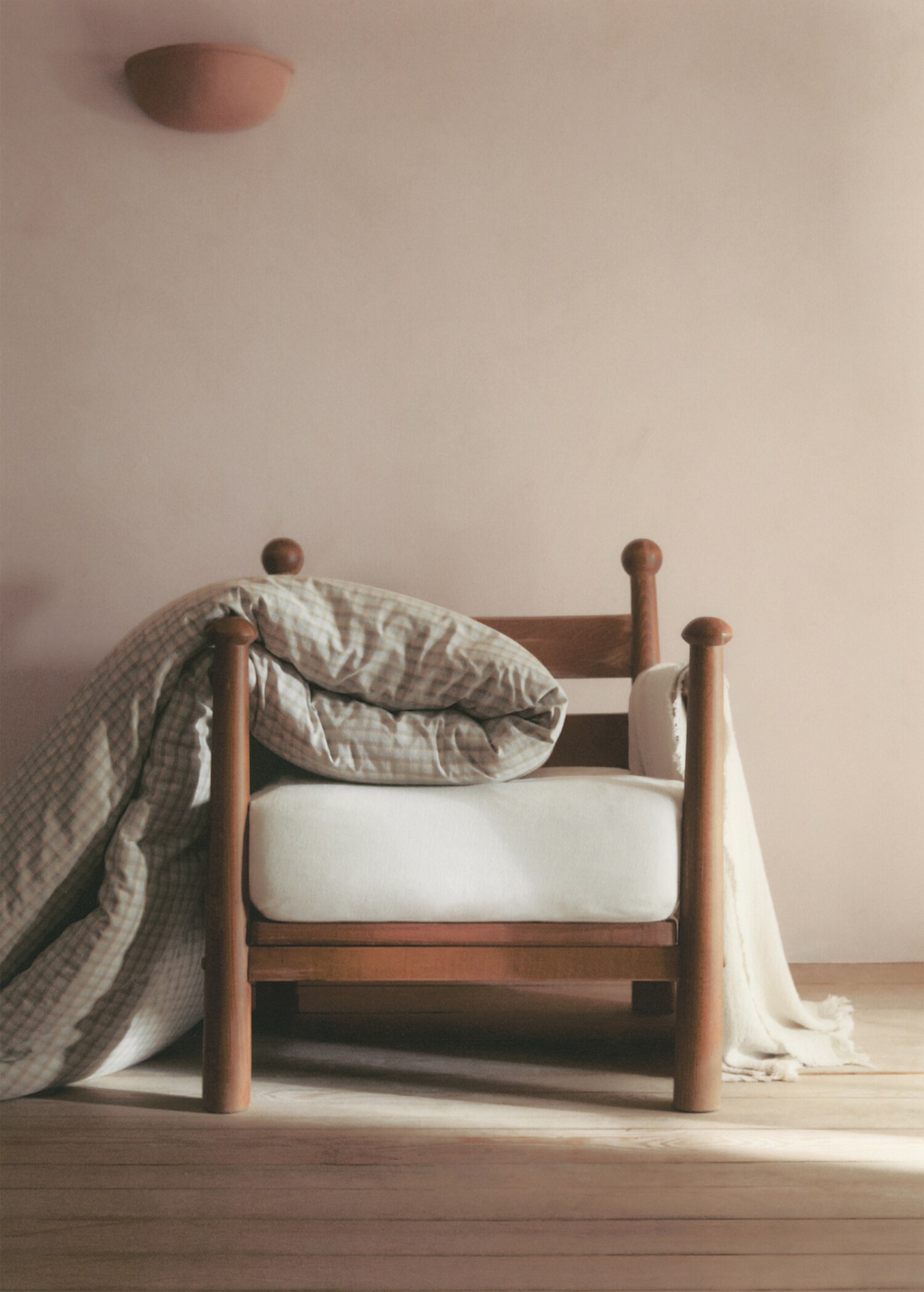 Baumwollbettbezug mit Vichy-Karomuster für 180 cm Bett - Detail des Artikels 6