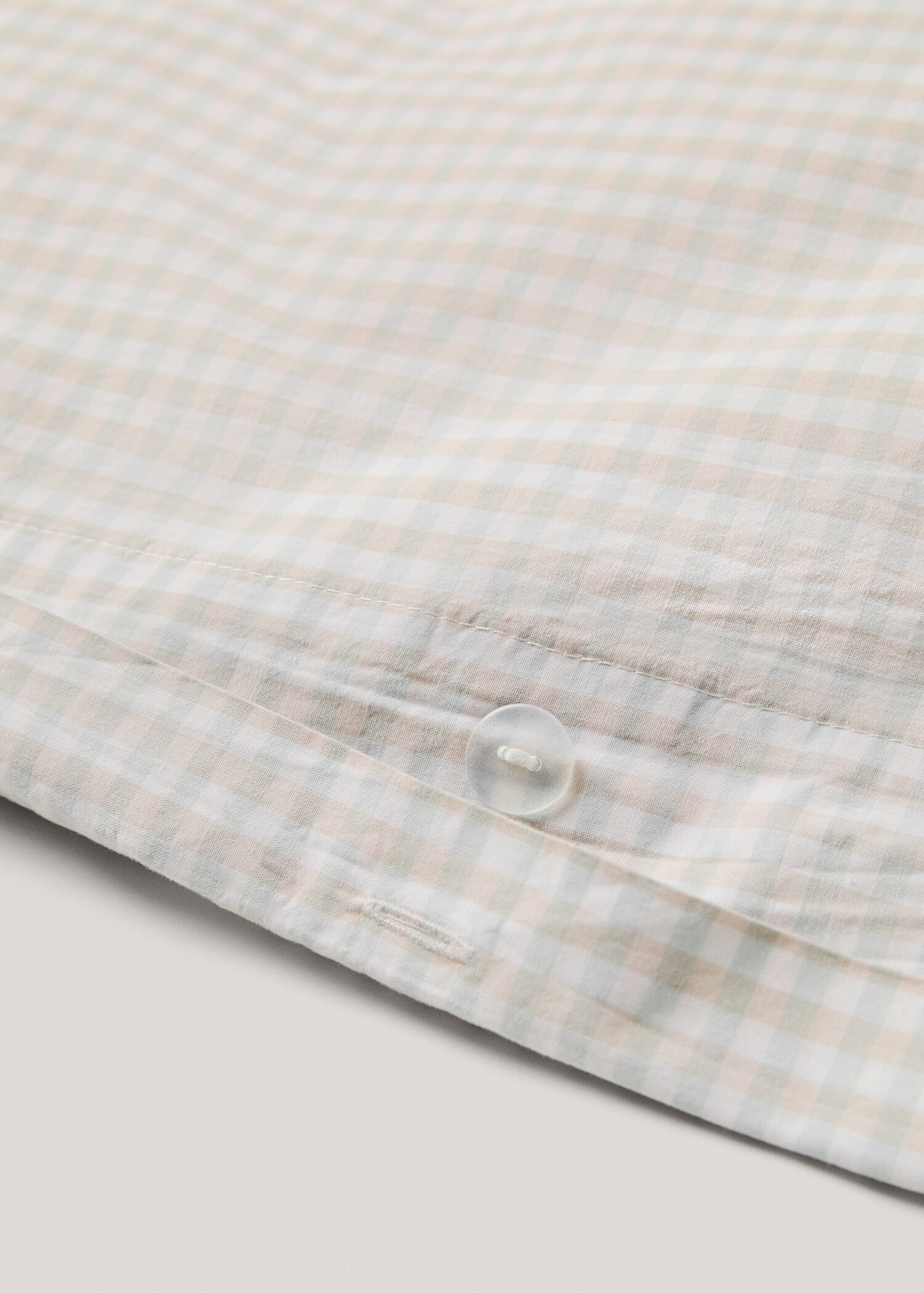 Baumwollbettbezug mit Vichy-Karomuster für 180 cm Bett - Detail des Artikels 2