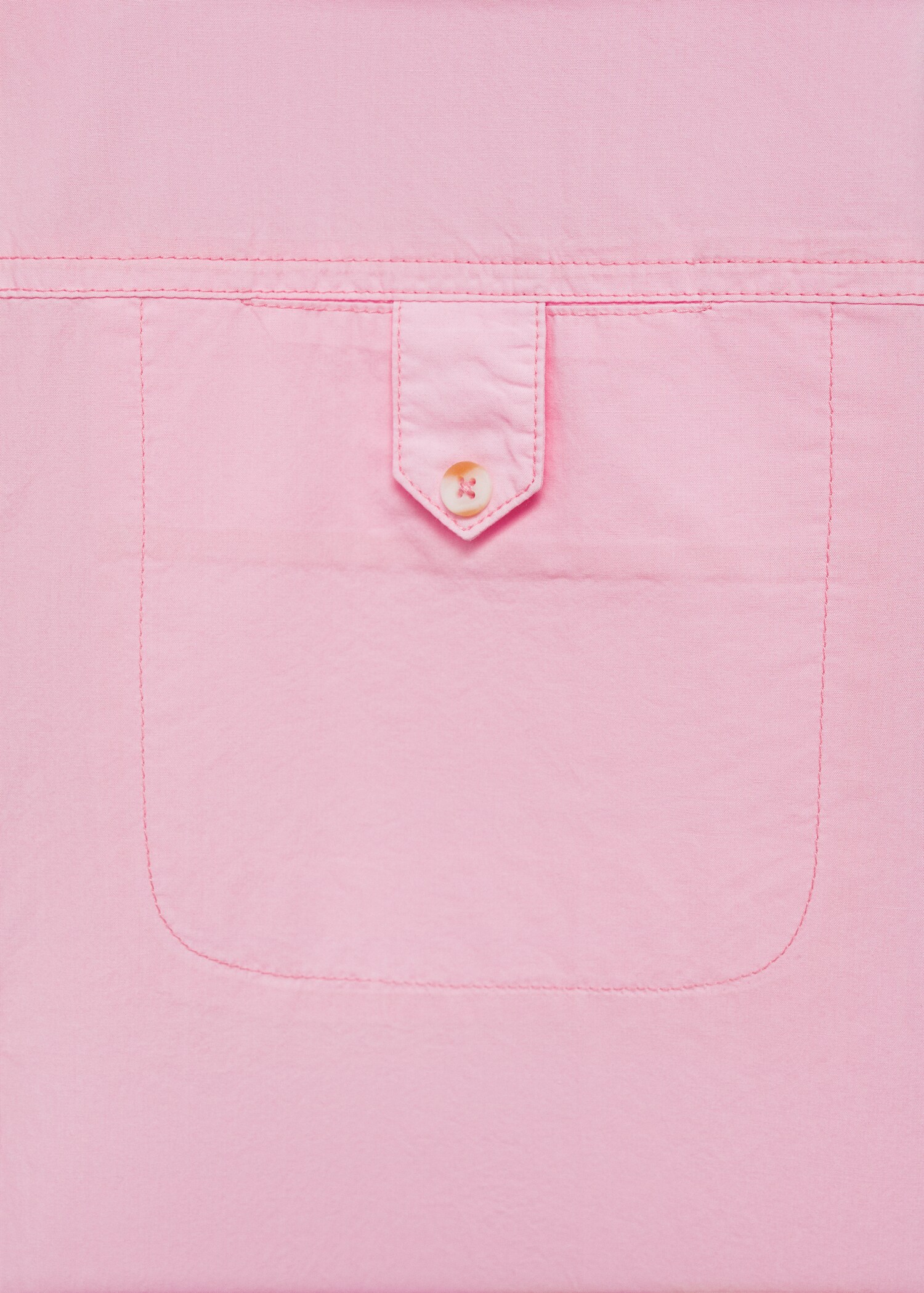 Cotton shirt with decorative button - Details of the article 0