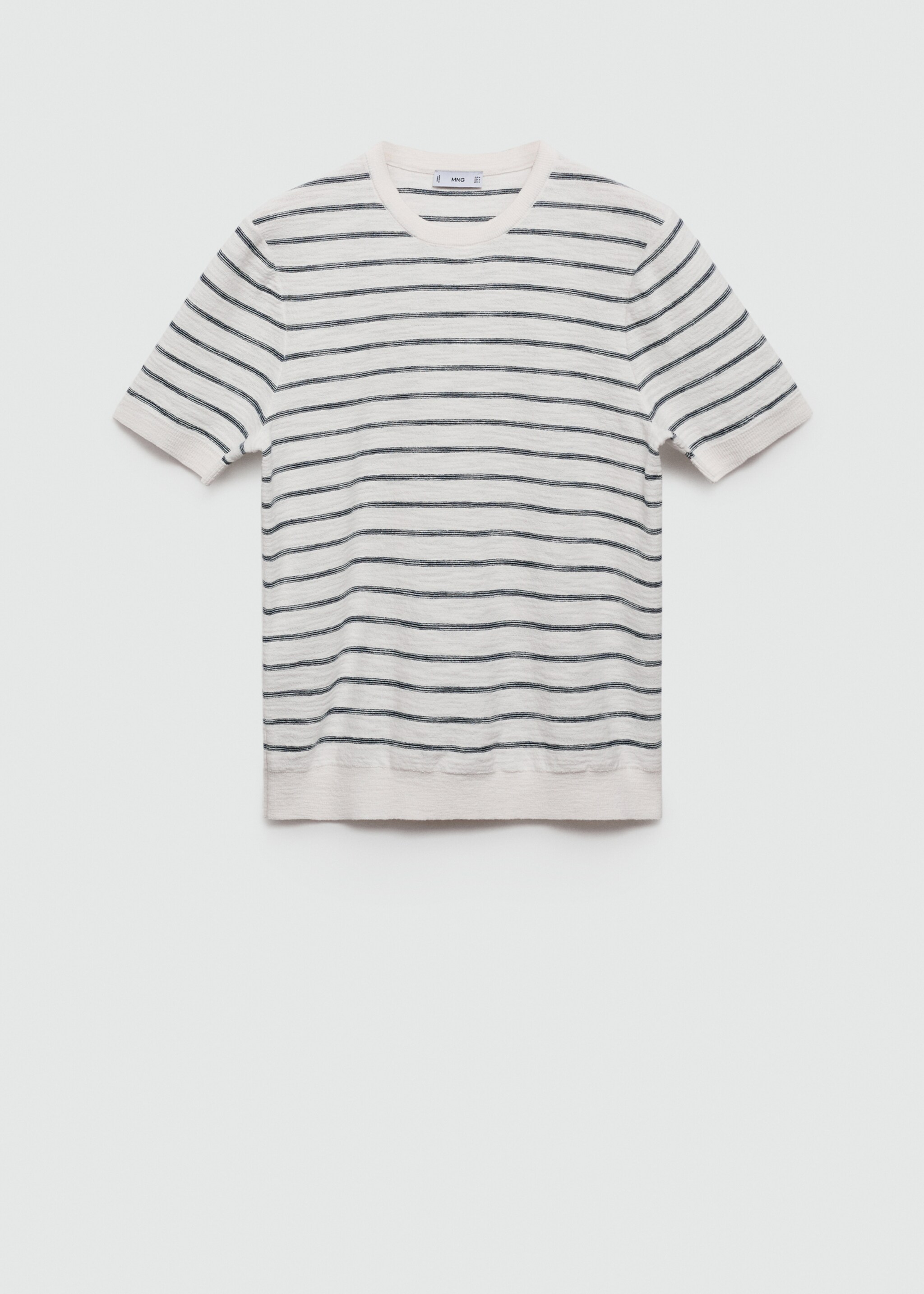 Gestreiftes T-Shirt aus Baumwollstrick - Artikel ohne Model