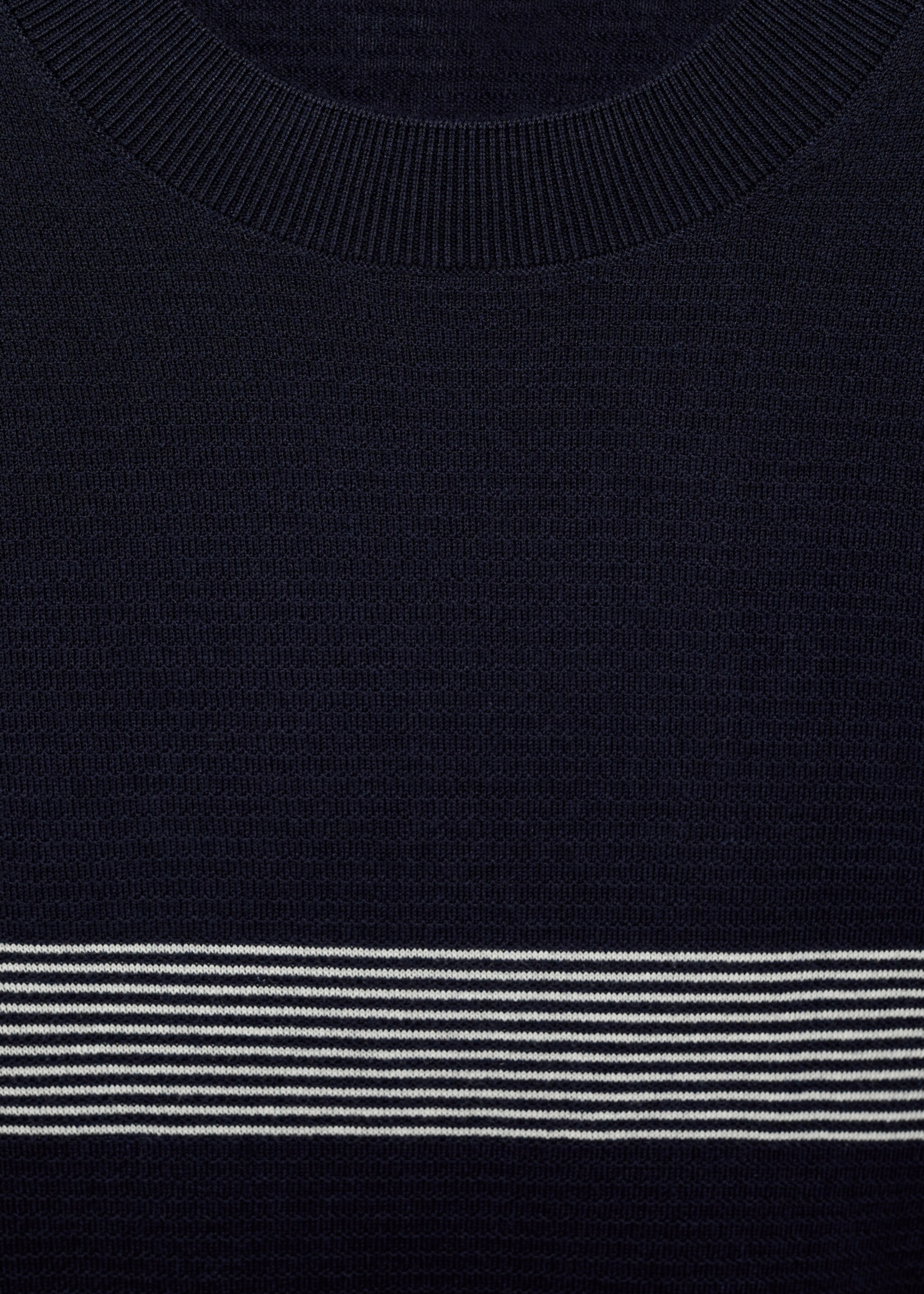 Striped modal cotton knitted t-shirt - Details of the article 8