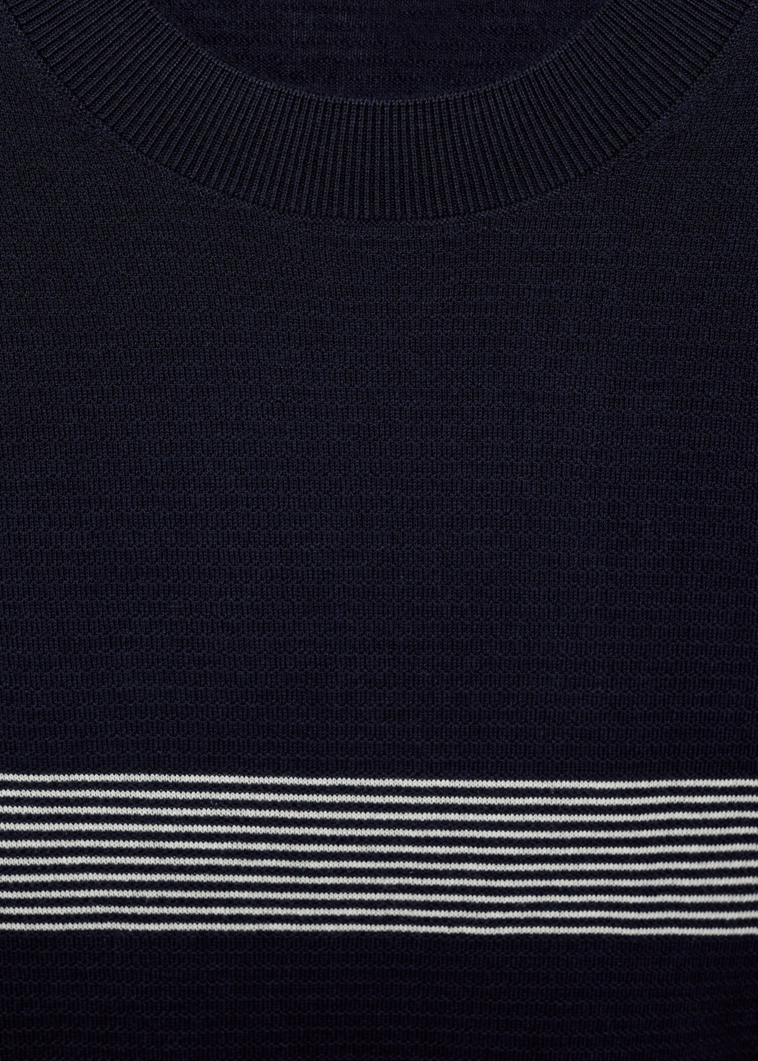 Striped modal cotton knitted t-shirt - Details of the article 8